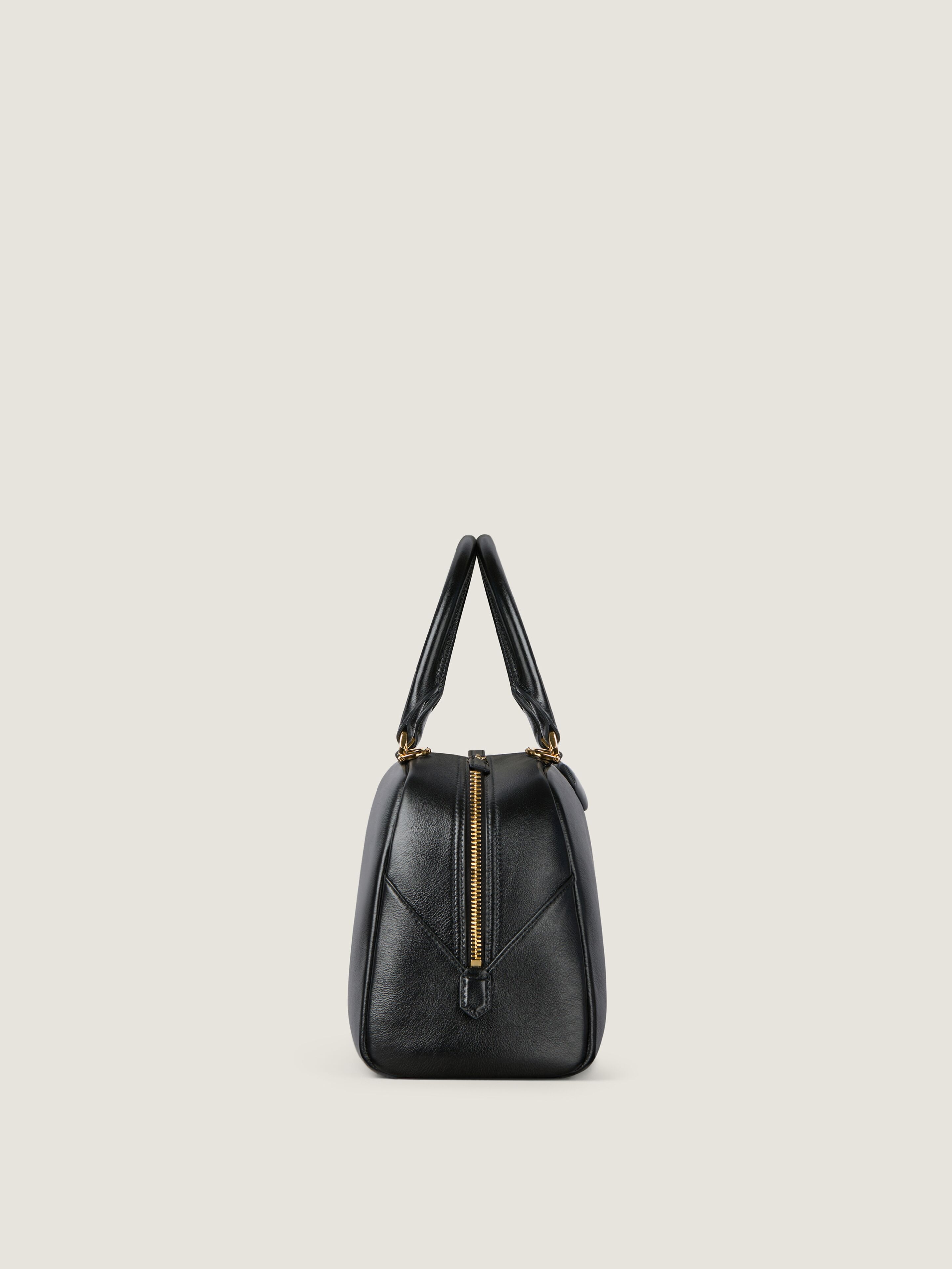 Antigona East-West Bowling bag in grained leather in - black