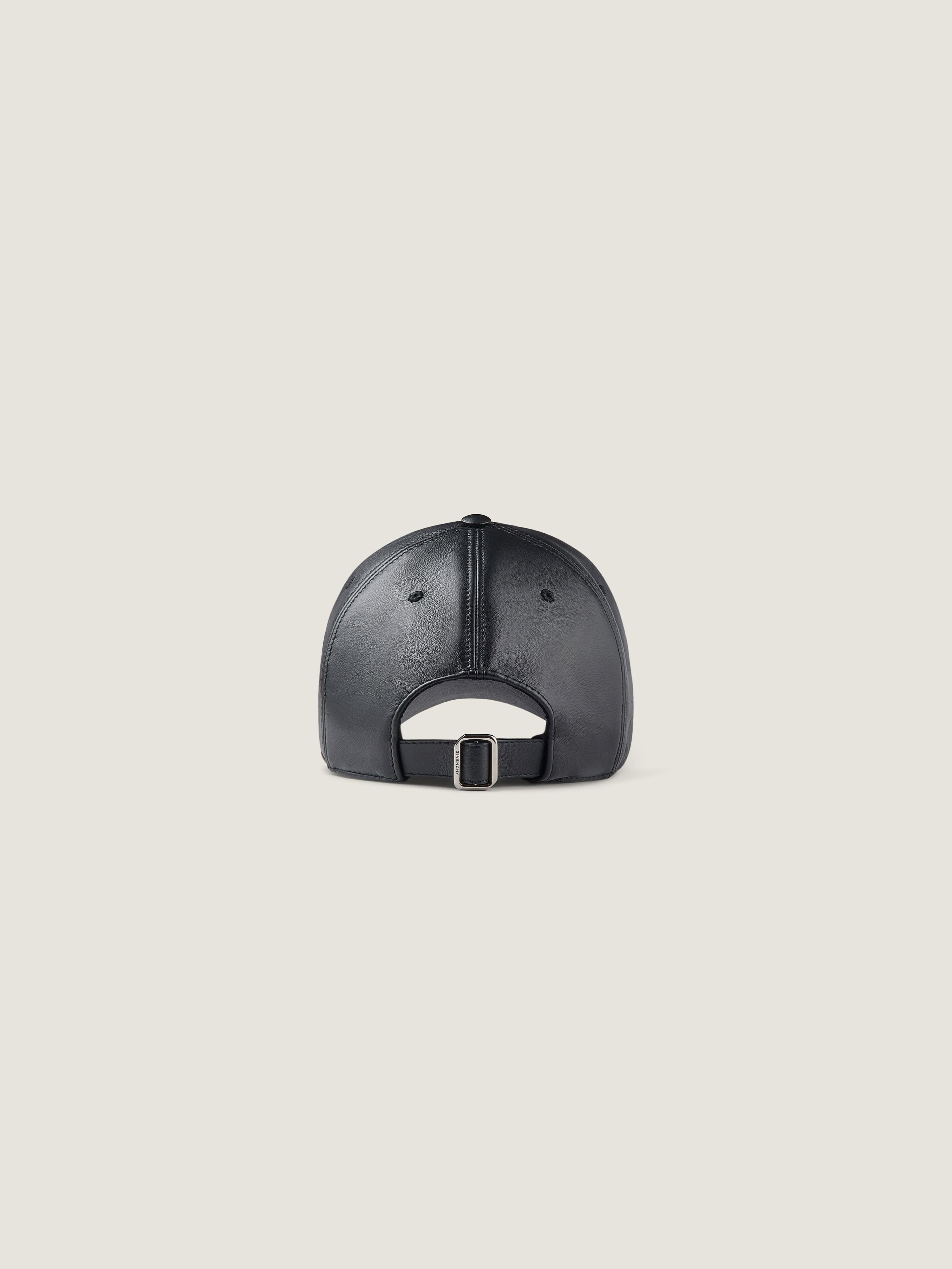 Givenchy Paris embroidered cap in nappa leather in - black
