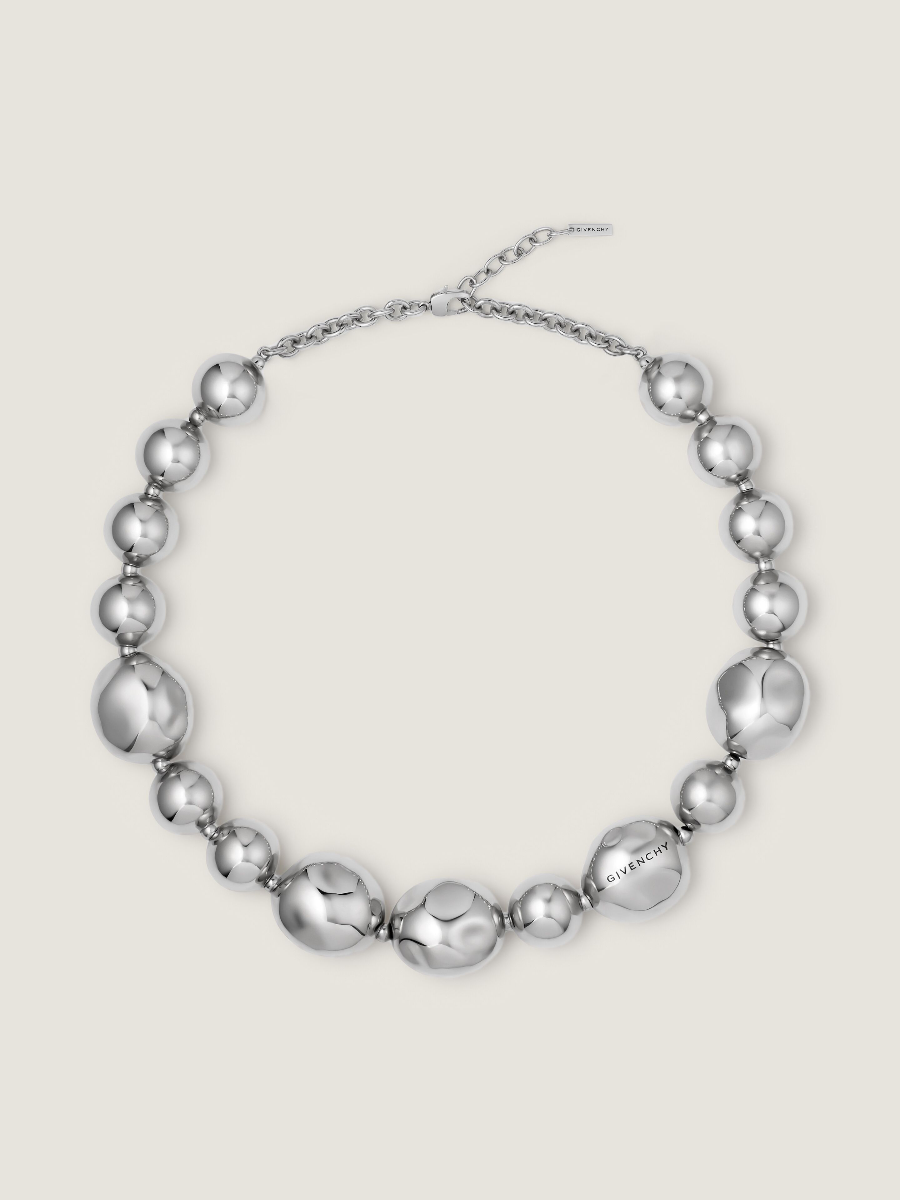 Givenchy Sculpted Gem Necklace In Metal