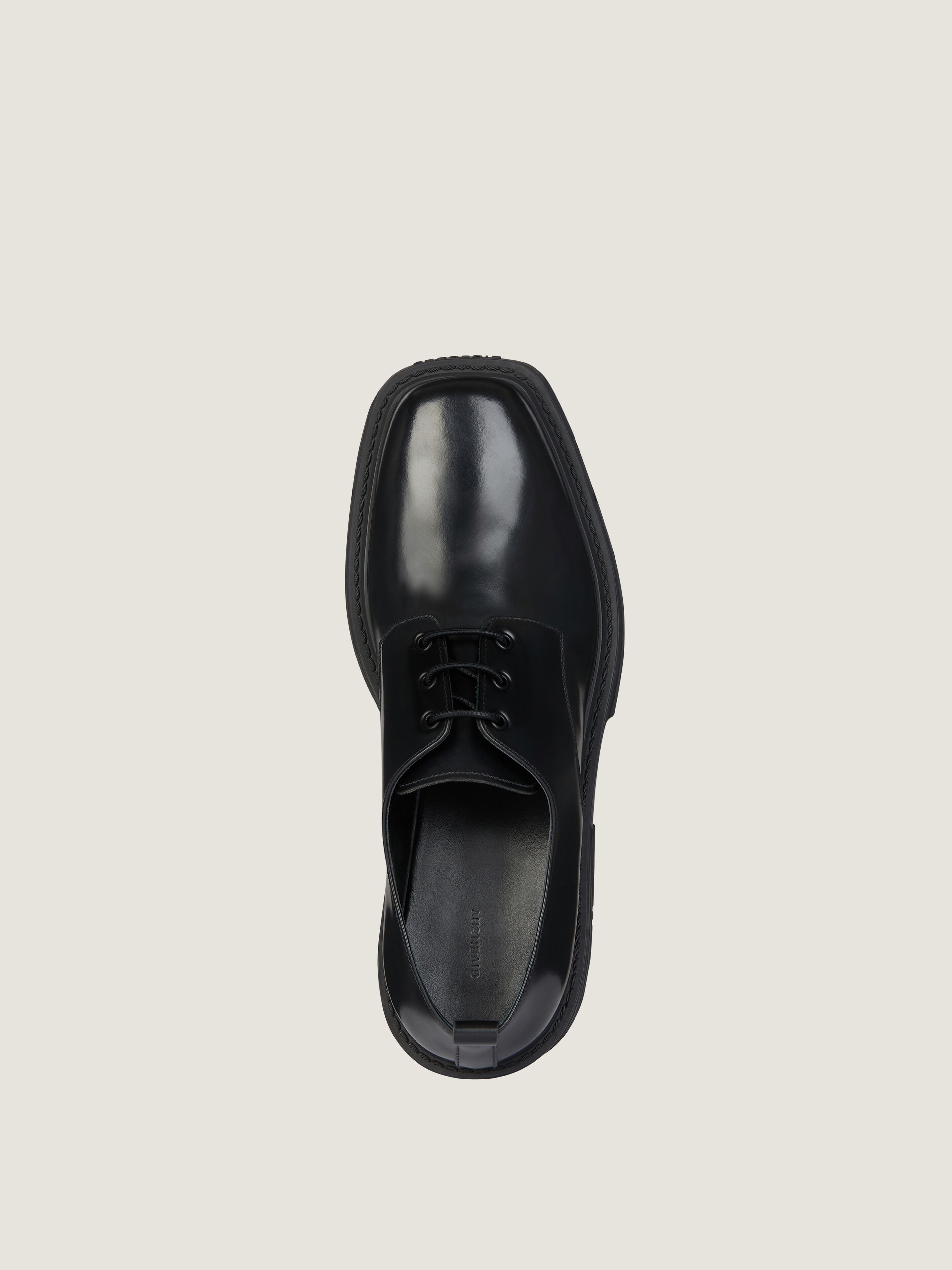 CARVEN Black Eyelet Derbys 42 レザーダービー