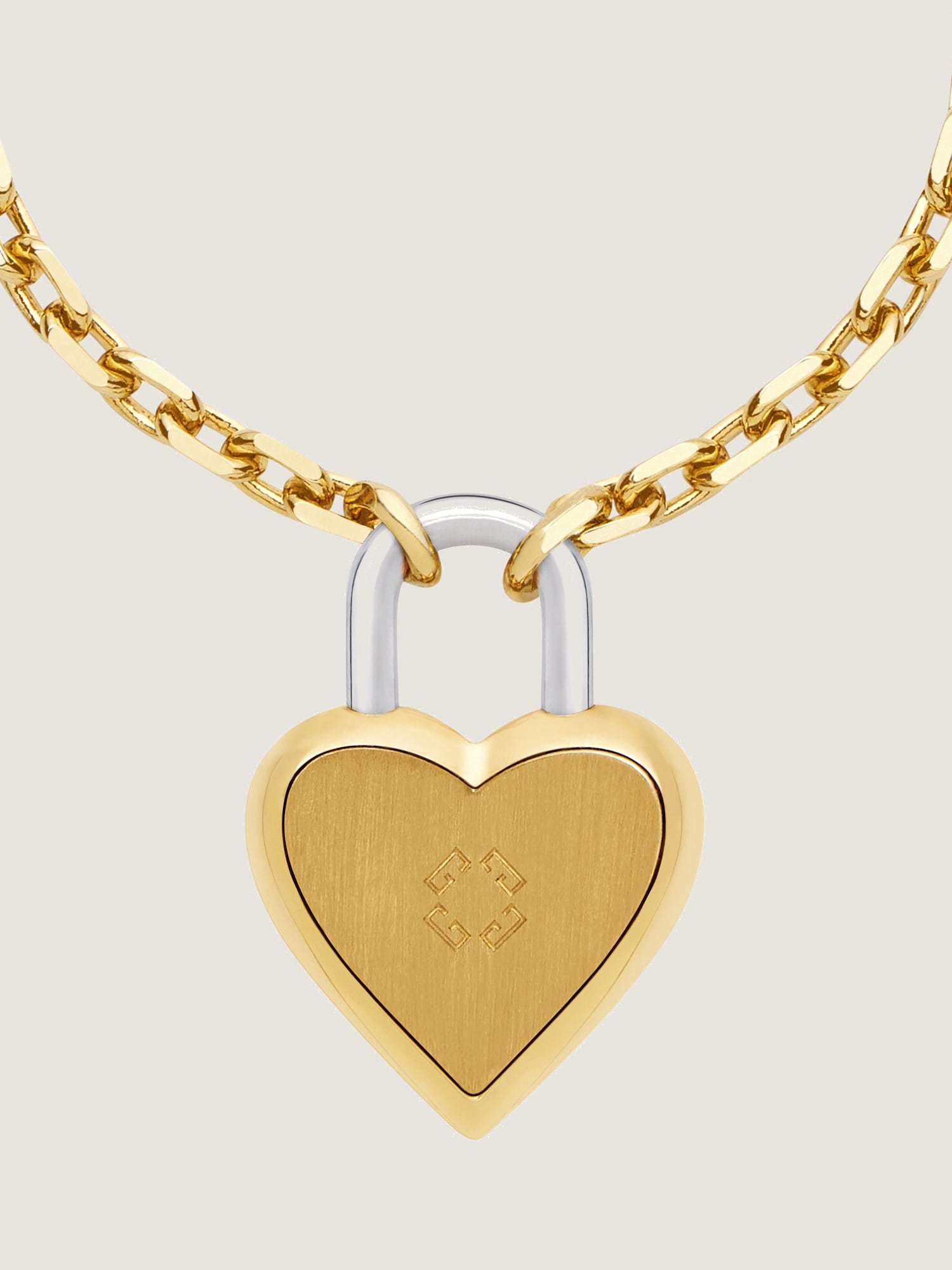 Heart Lock bracelet in metal in - golden/silvery - BF20HVF003-711 