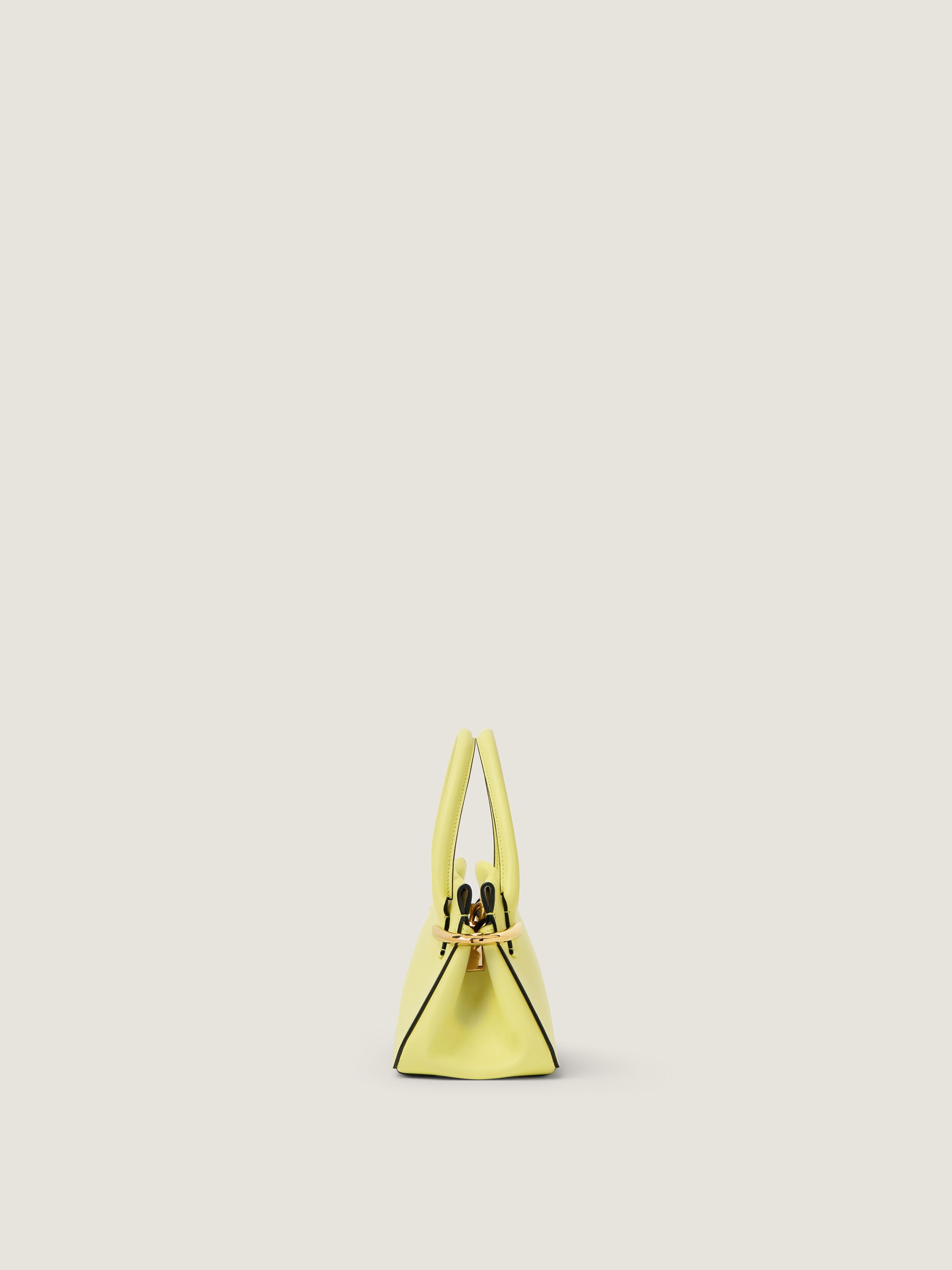 Mini Pinch bag in leather in - acid yellow - BB515JB2CN-725