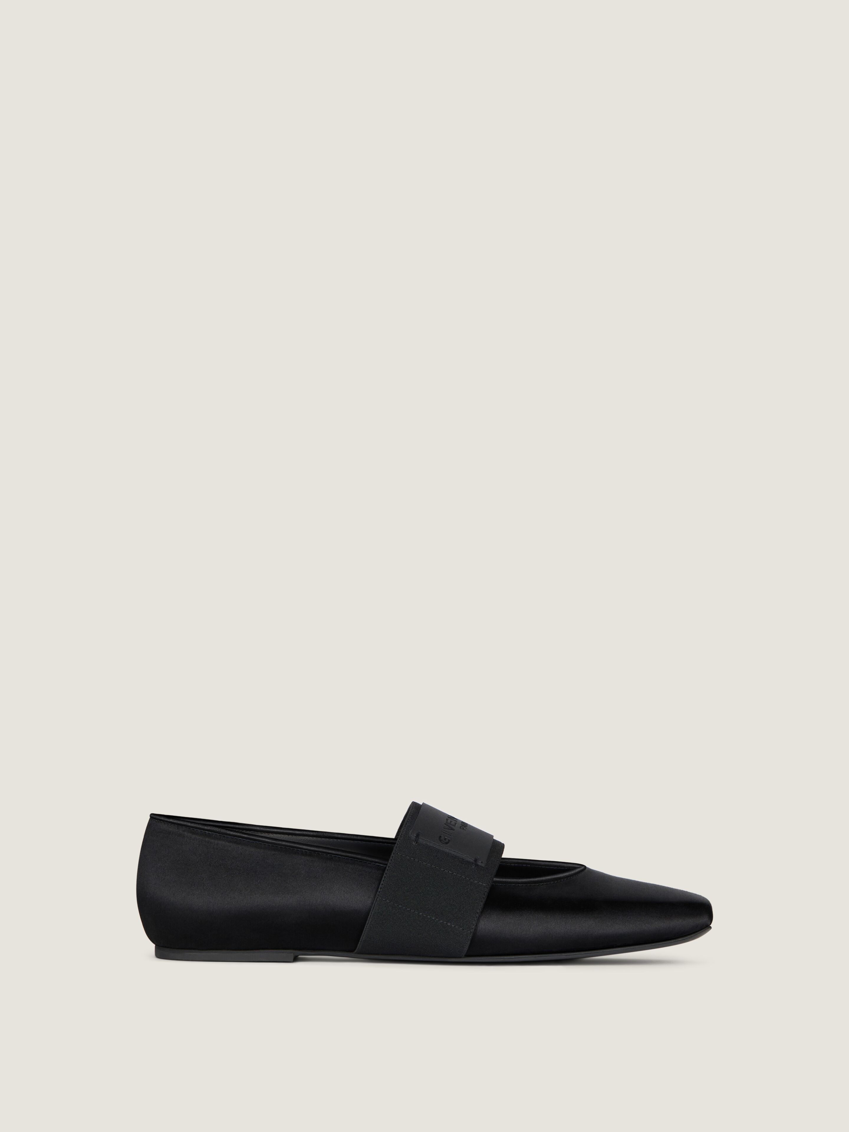 Givenchy Tonal Elasticated-strap Ballet Flats In Black