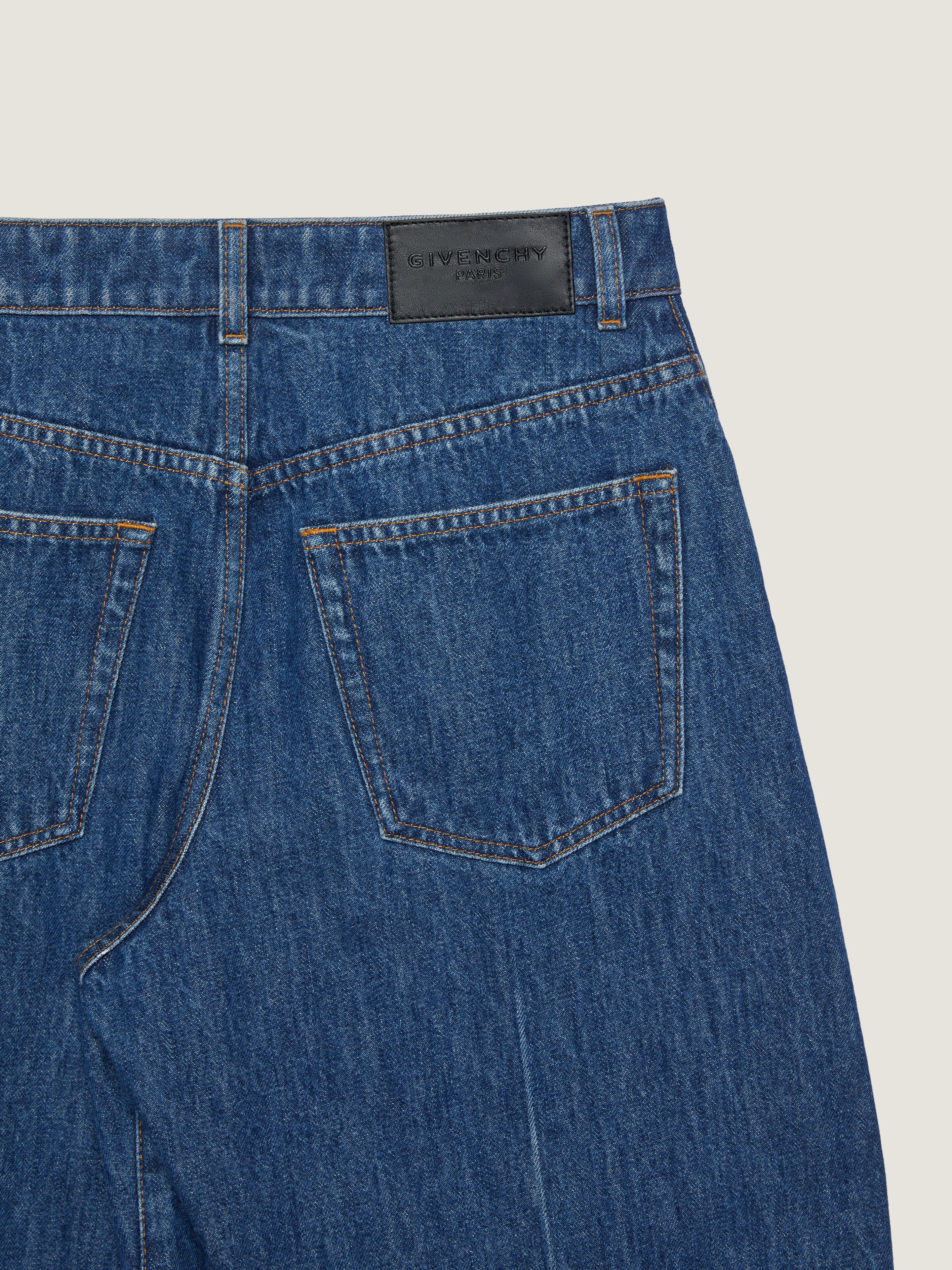 Medium blue wide leg jeans in - medium blue - BW51BJ518U-420