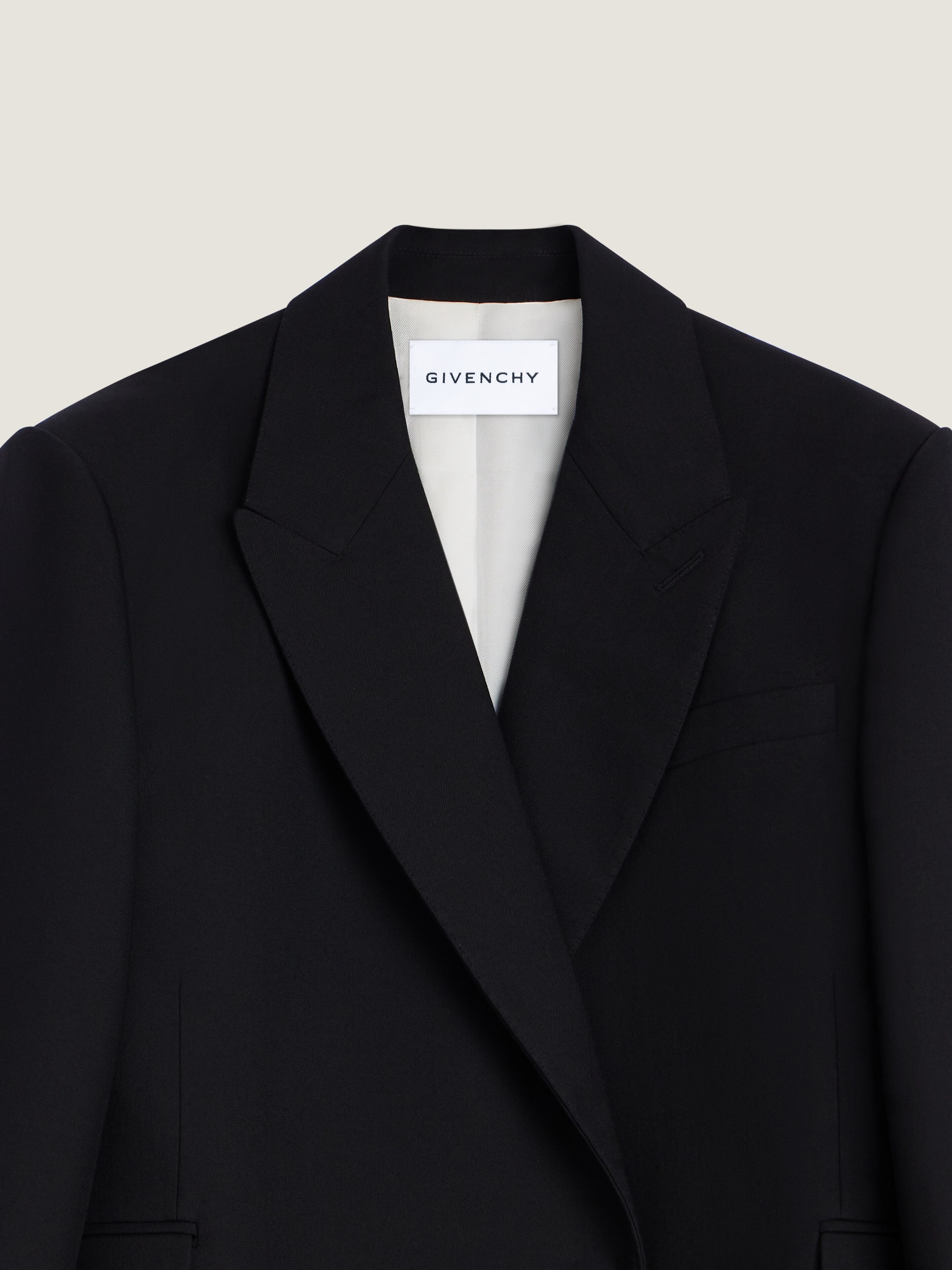 Long tailored coat in wool in - black - BWC0GK16ZP-001 | Givenchy NL