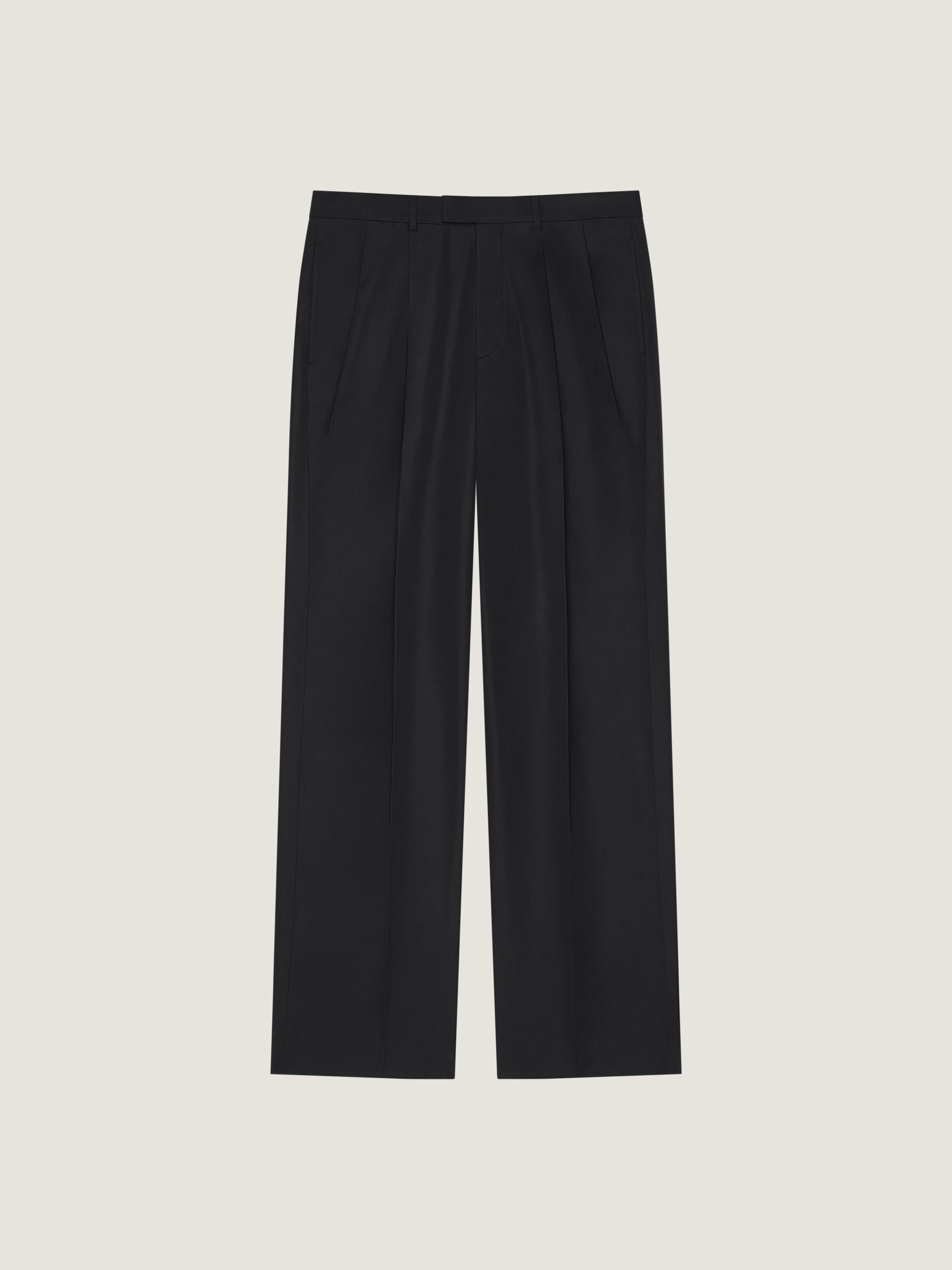 Givenchy Double Pleat Pants In Poplin In Black