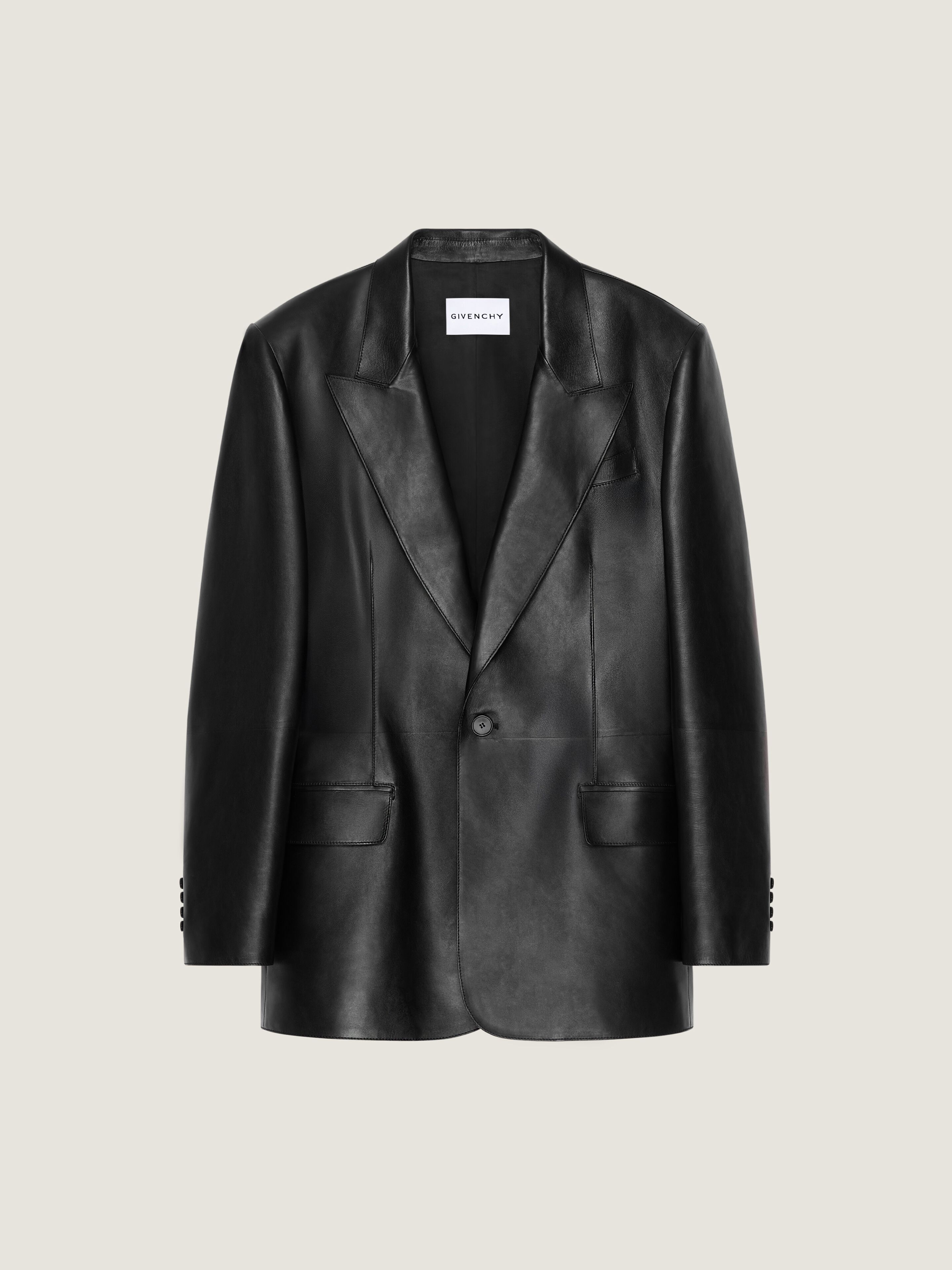 Givenchy Jacket In Leather In Black
