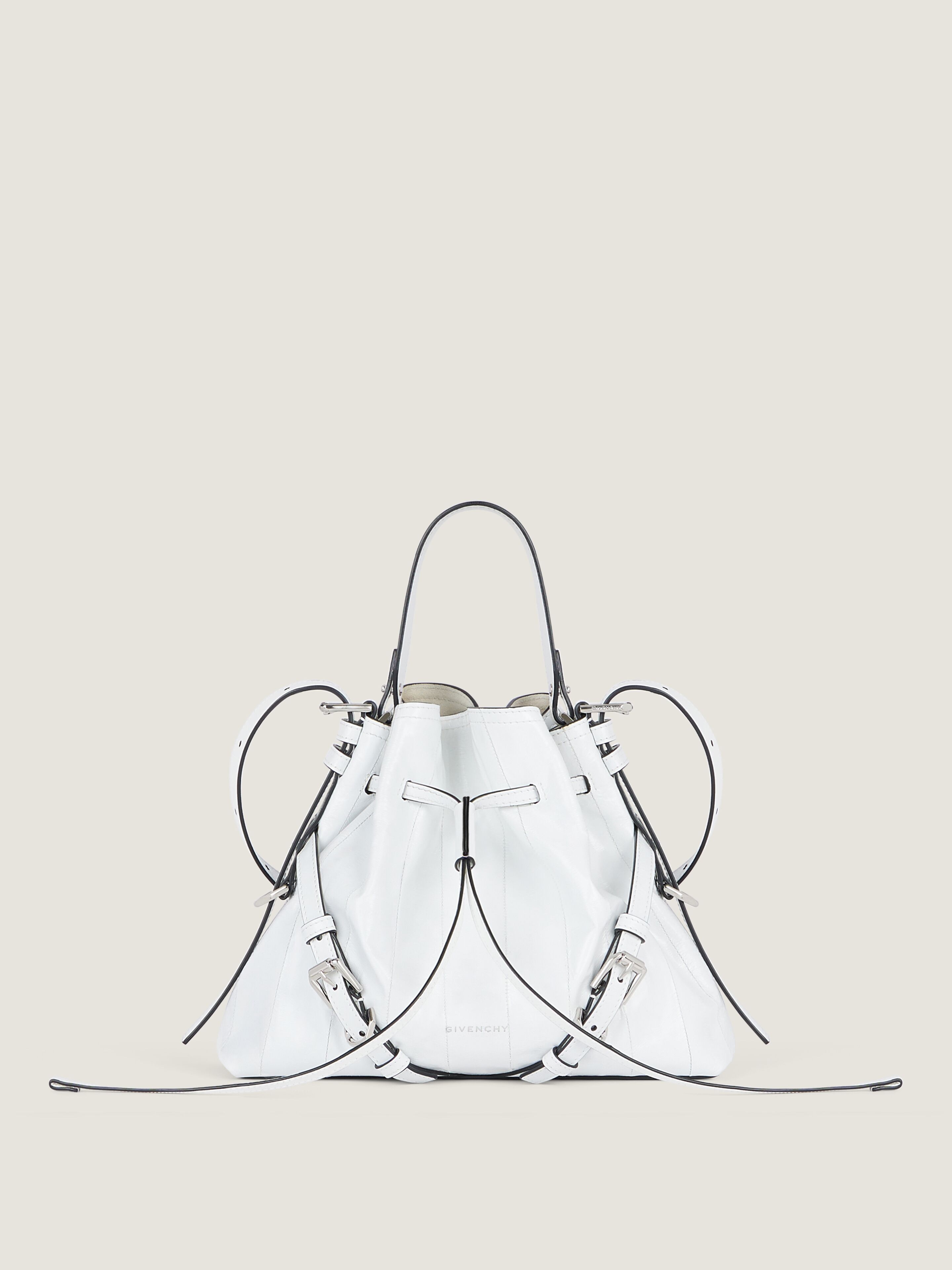 Small Voyou Bucket bag in myxine leather in - ivory - BB518PB2KN