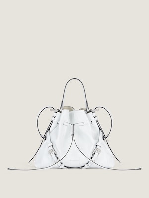 Small Voyou Bucket bag in myxine leather