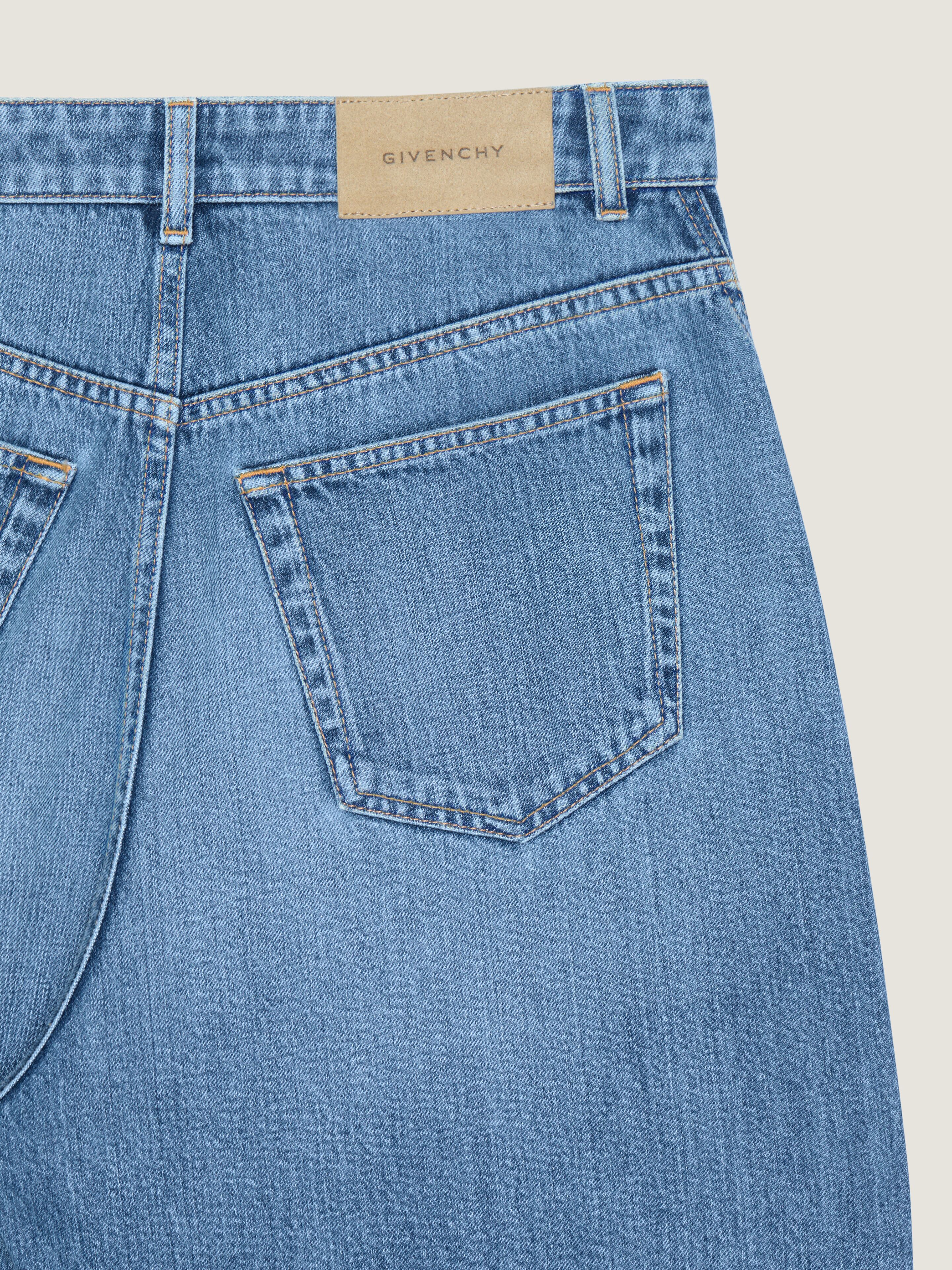 Washed Cocoon jeans in - medium blue - BW517J516W-420 | Givenchy US