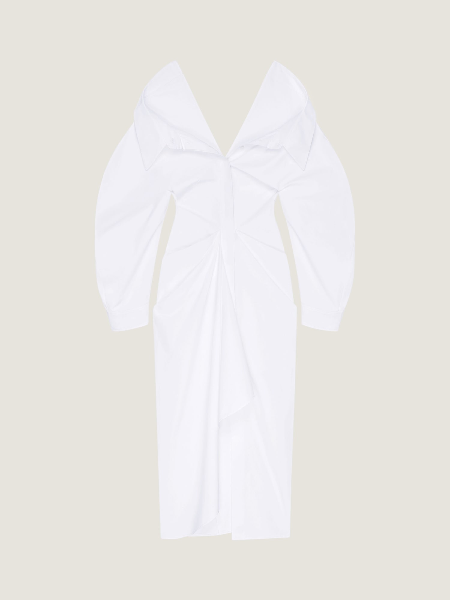 givenchy white shirt dress Givenchy Slashed Long Shirt Dress in White