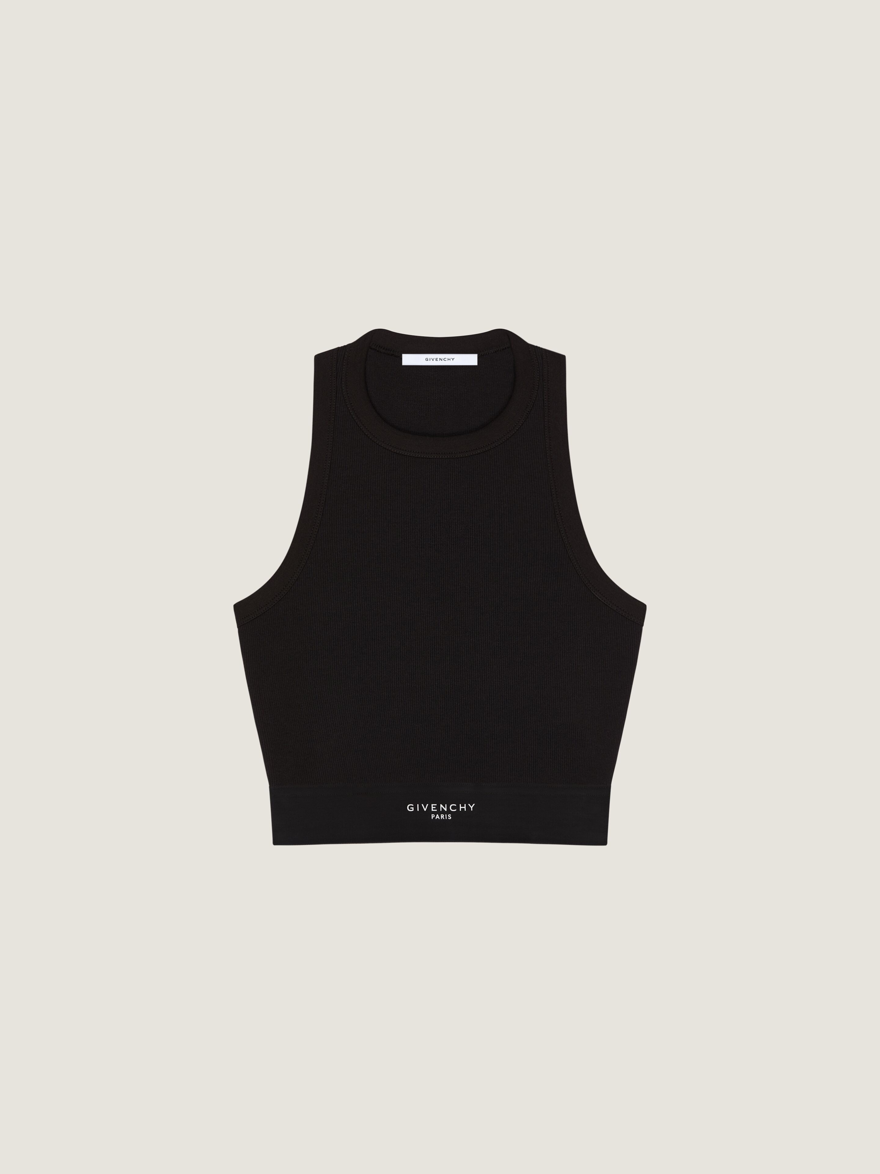 Givenchyバンド クロップド コットン タンクトップ - ブラック