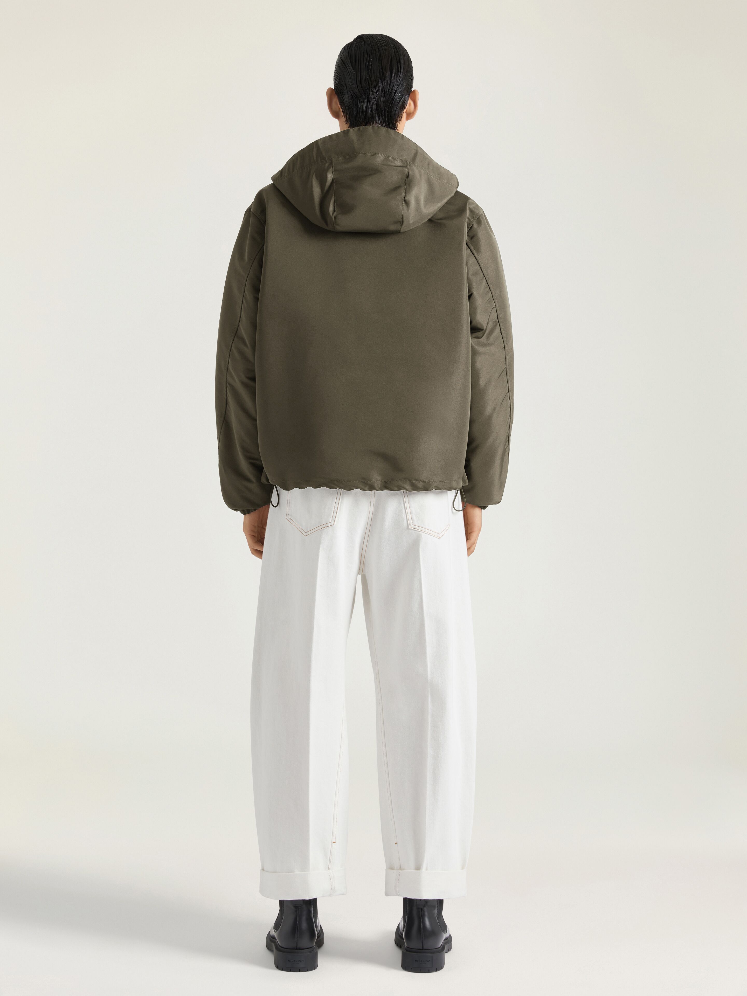 GIVENCHY フード付きジャケット 48 GIVENCHY (ジバンシィ) ロゴプリント フルジップ ウィンドブレーカー
