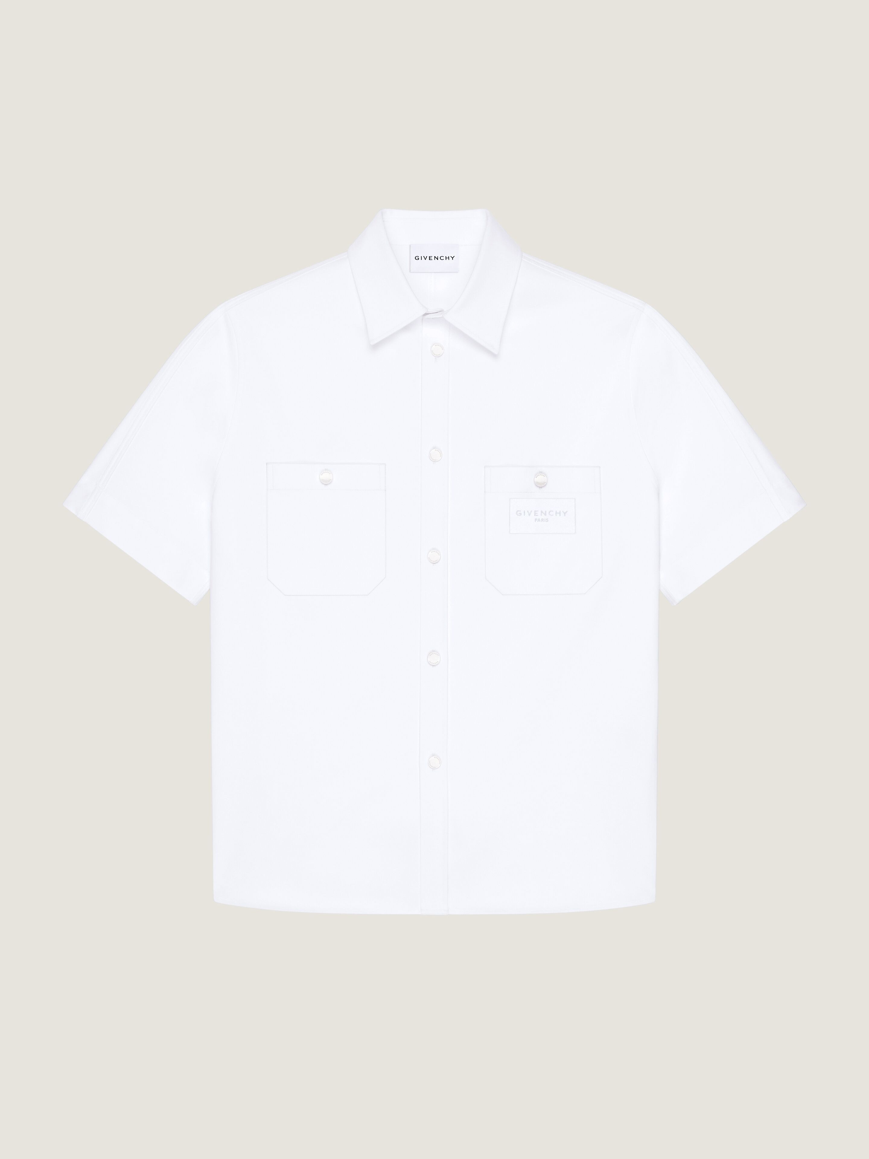 Couture Seam shirt in cotton with Givenchy Paris patch in - white