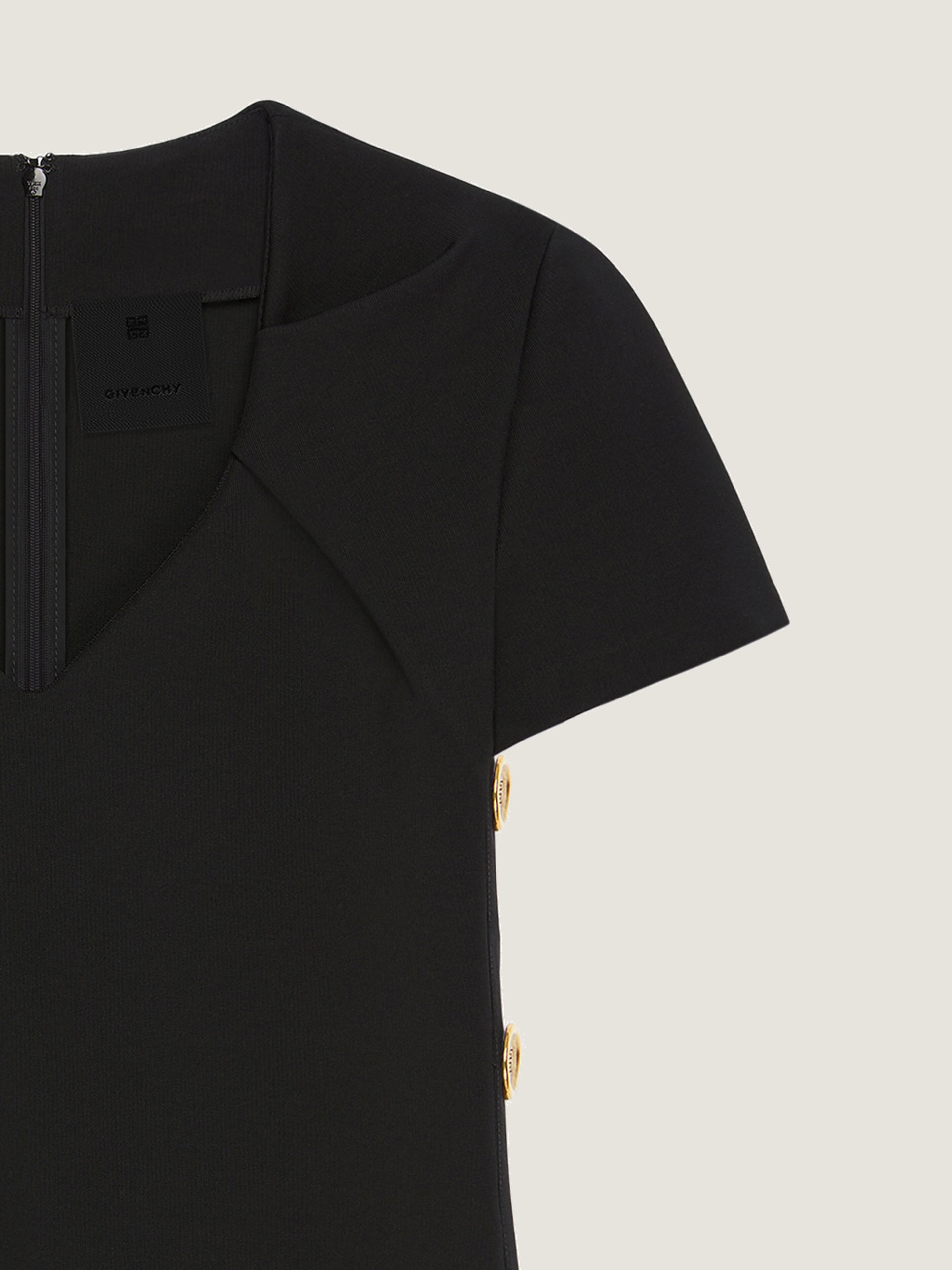 GIVENCHY ブラック MIDI ミニドレス GIVENCHY One-shoulder chain-embellished stretch-jersey and