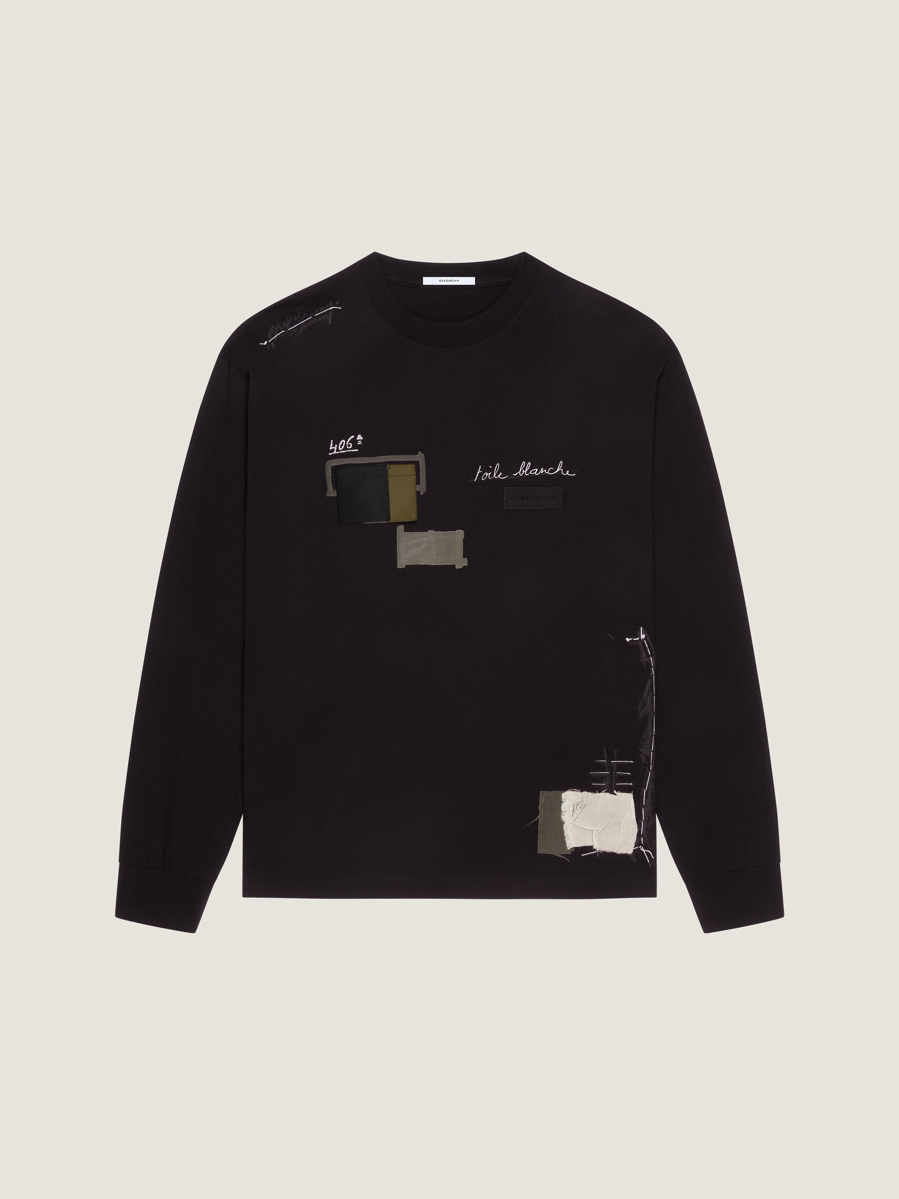 トロンプルイユ パターン Tシャツ - ブラック BM71MH3YRN-001 - ハイ 