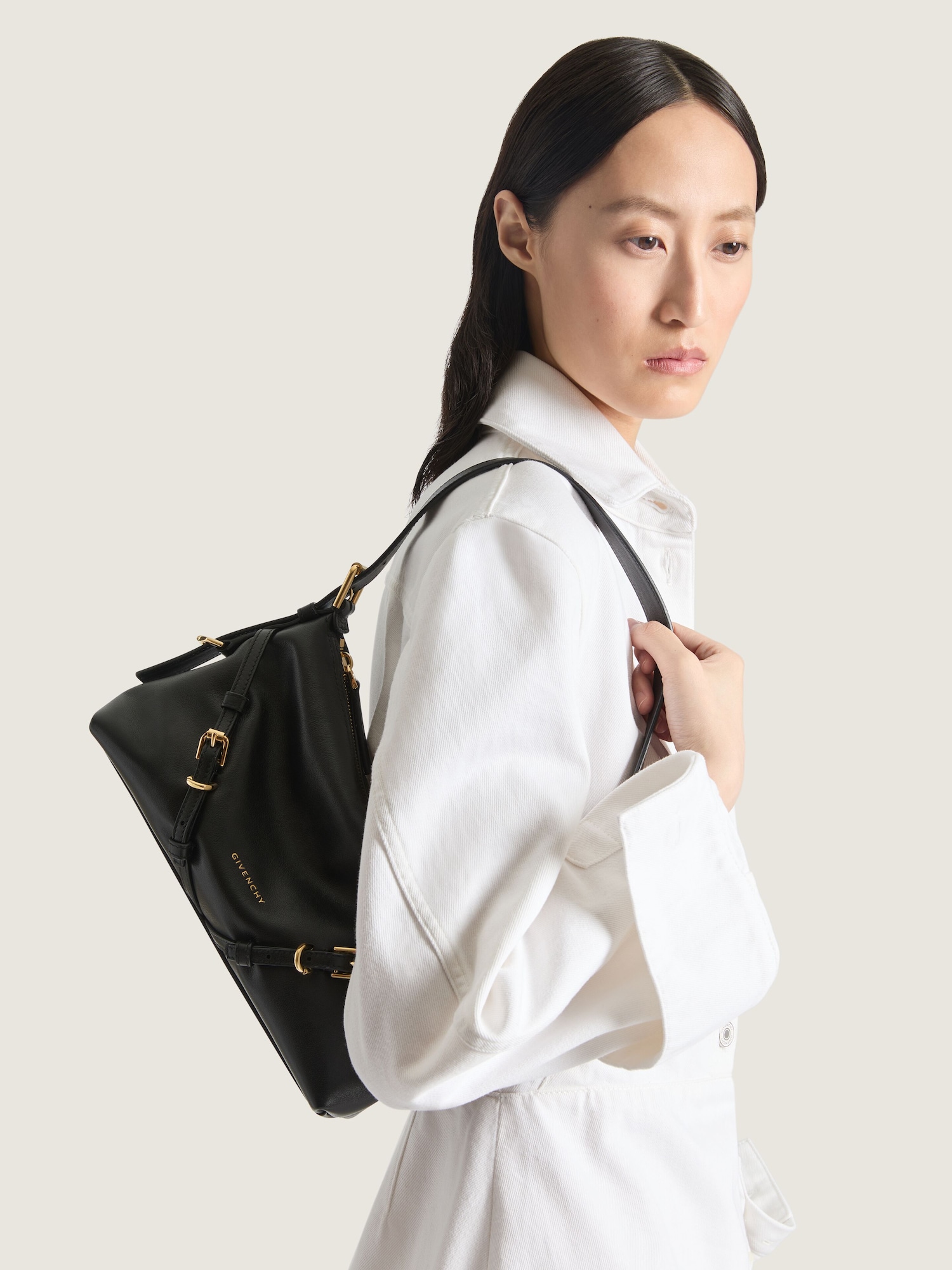 givenchy backpack mini Calfskin Star Black Red 474014 FASHIONPHILE fastening straps that give it a cool utility Givenchy Mini 4g Backpack -