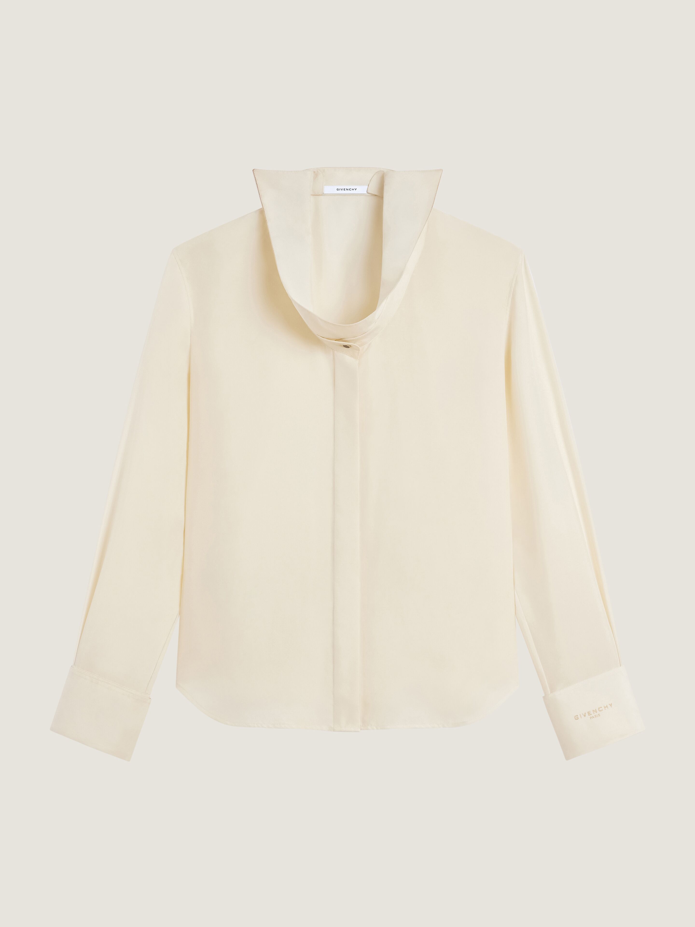 Givenchy Shirt In Silk With Deconstructed Collar