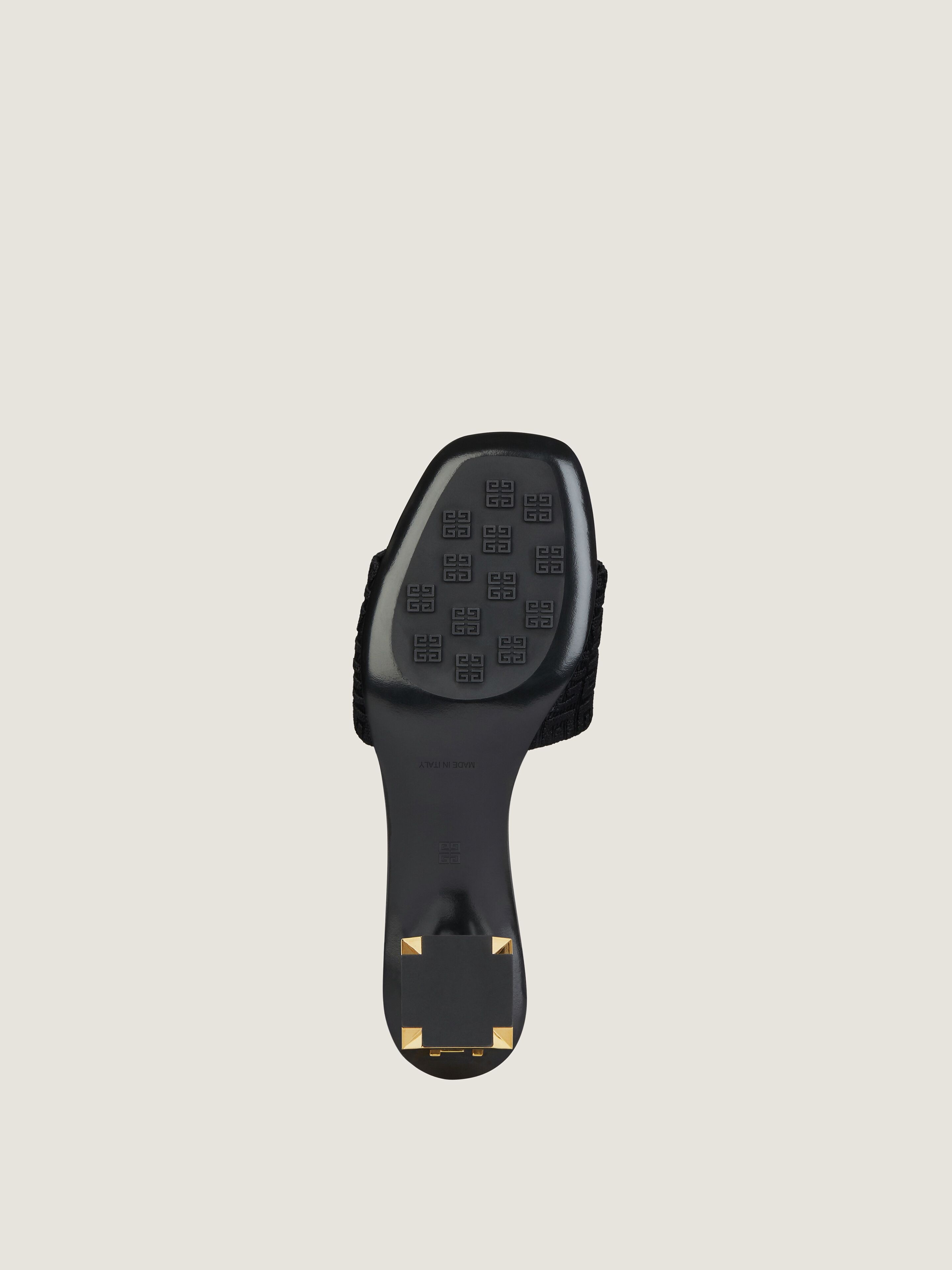 GIVENCHY G Cube leather-trimmed logo-appliquéd mesh mules