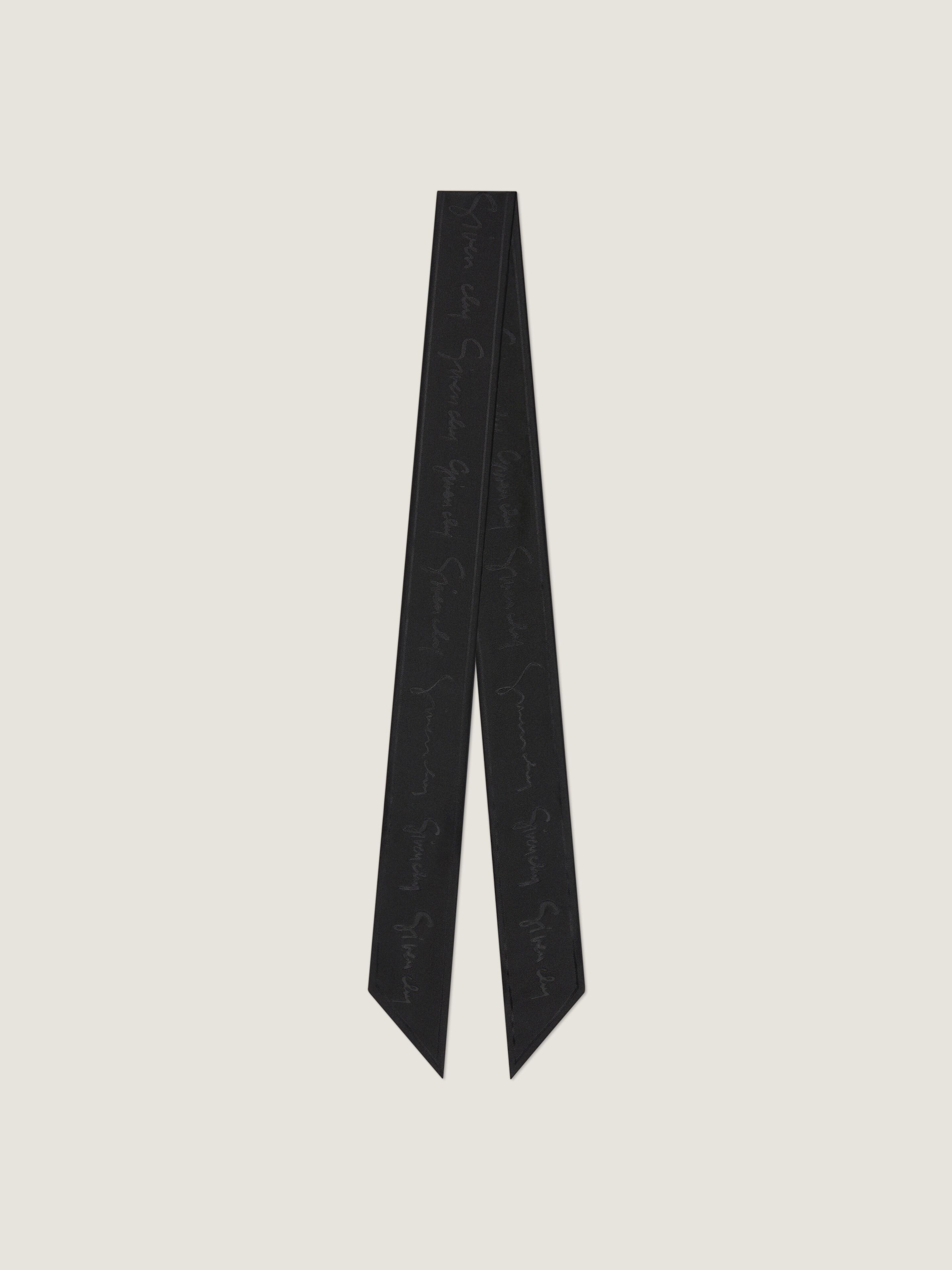 Bandeau in silk jacquard with Givenchy signature in - black