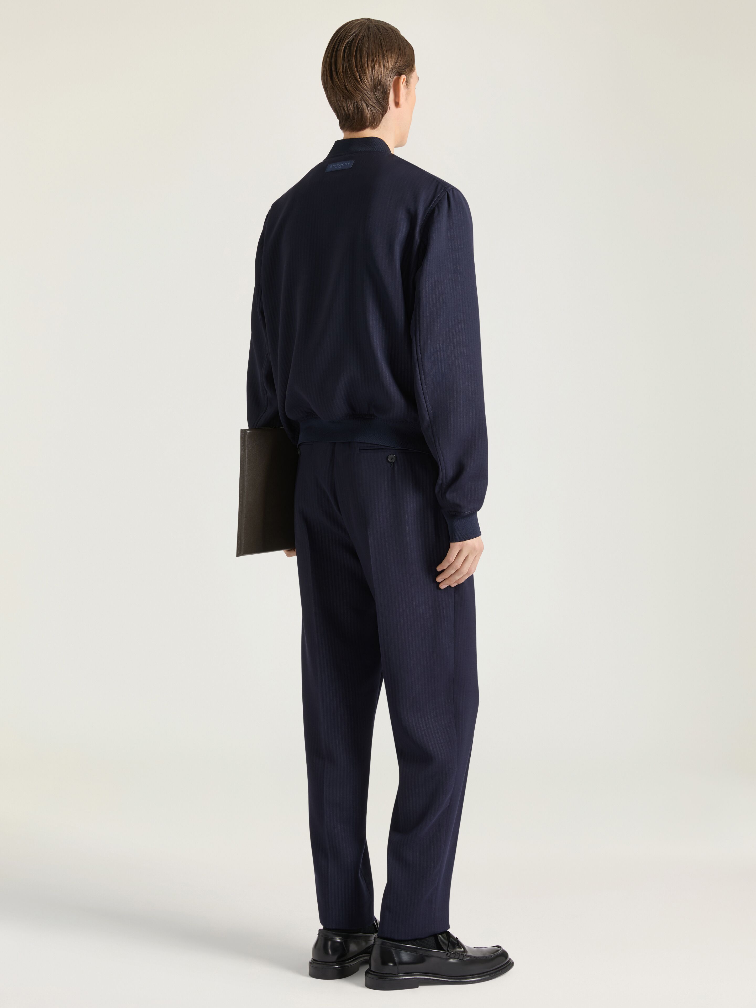 Striped blouson in wool in - white/navy - BM01JN1YLK-131 | Givenchy
