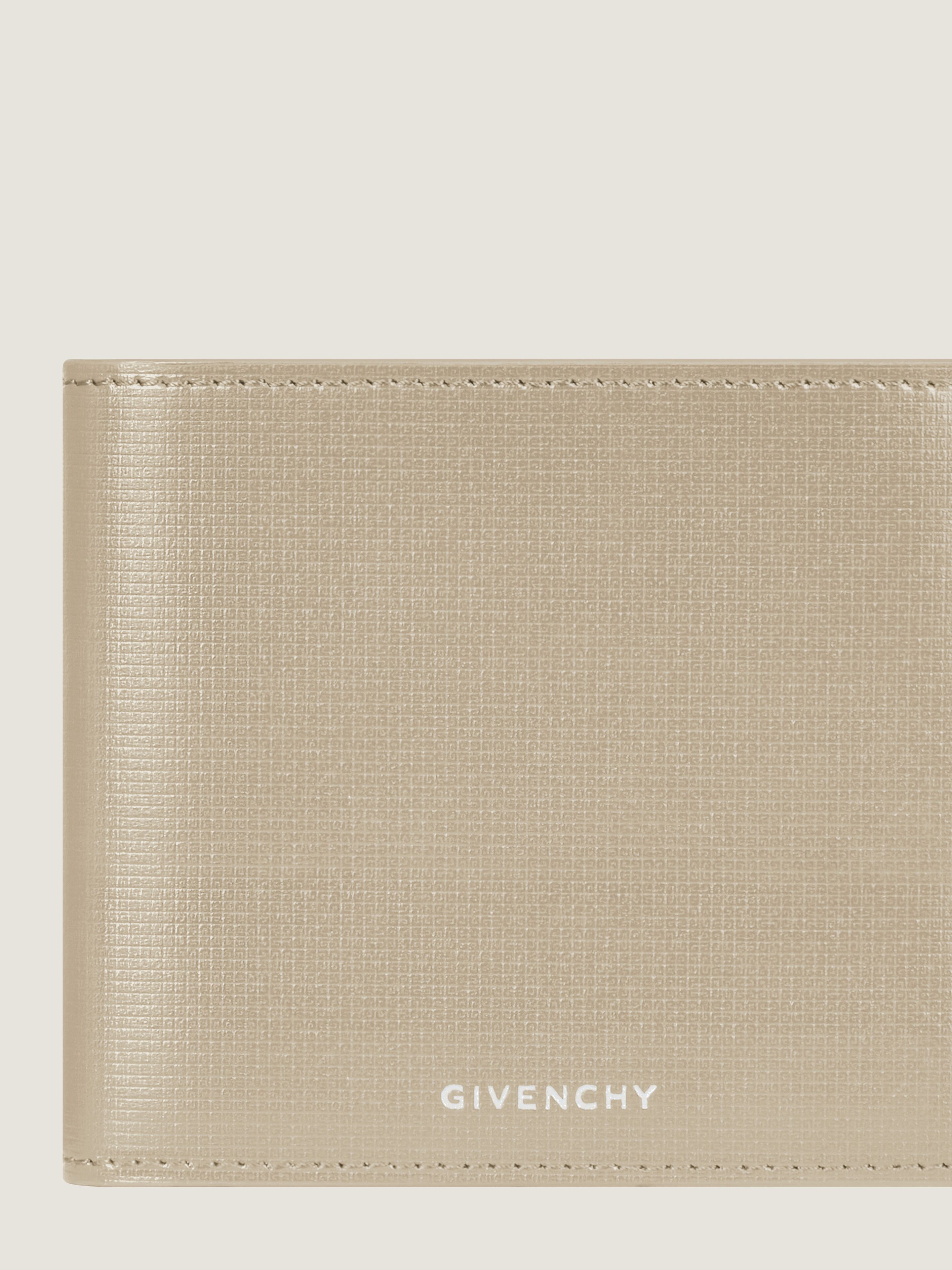 Wallet in 4G leather in - beige/grey | Givenchy US