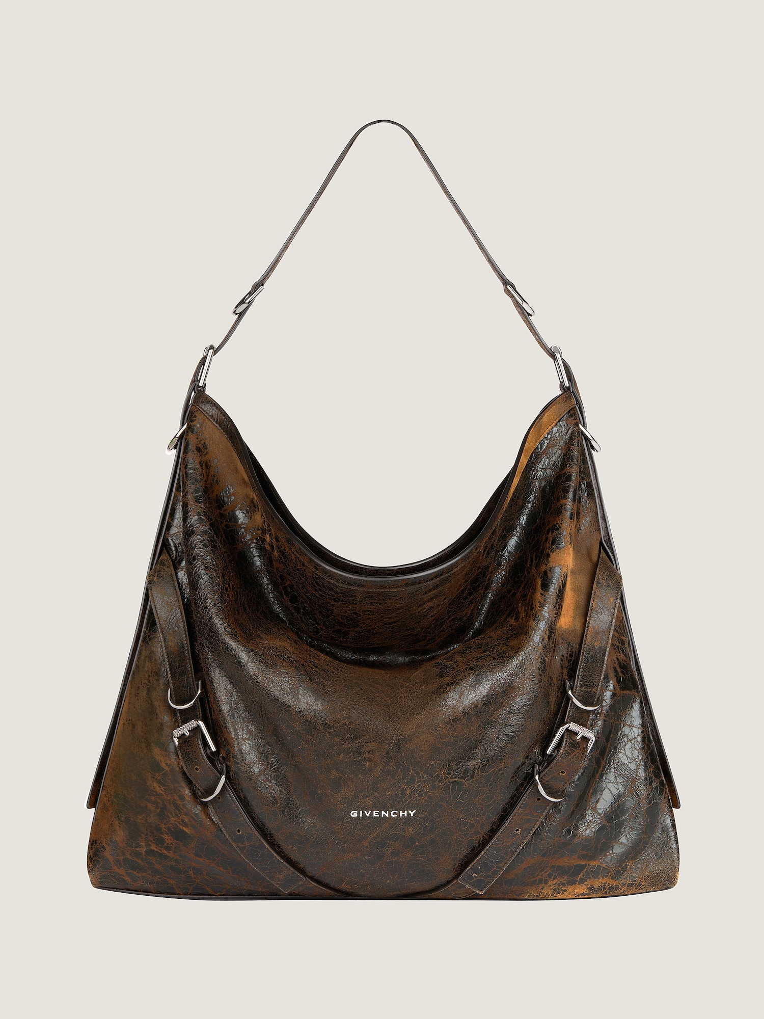 Large Voyou bag in crackled leather Givenchy CA Givenchy