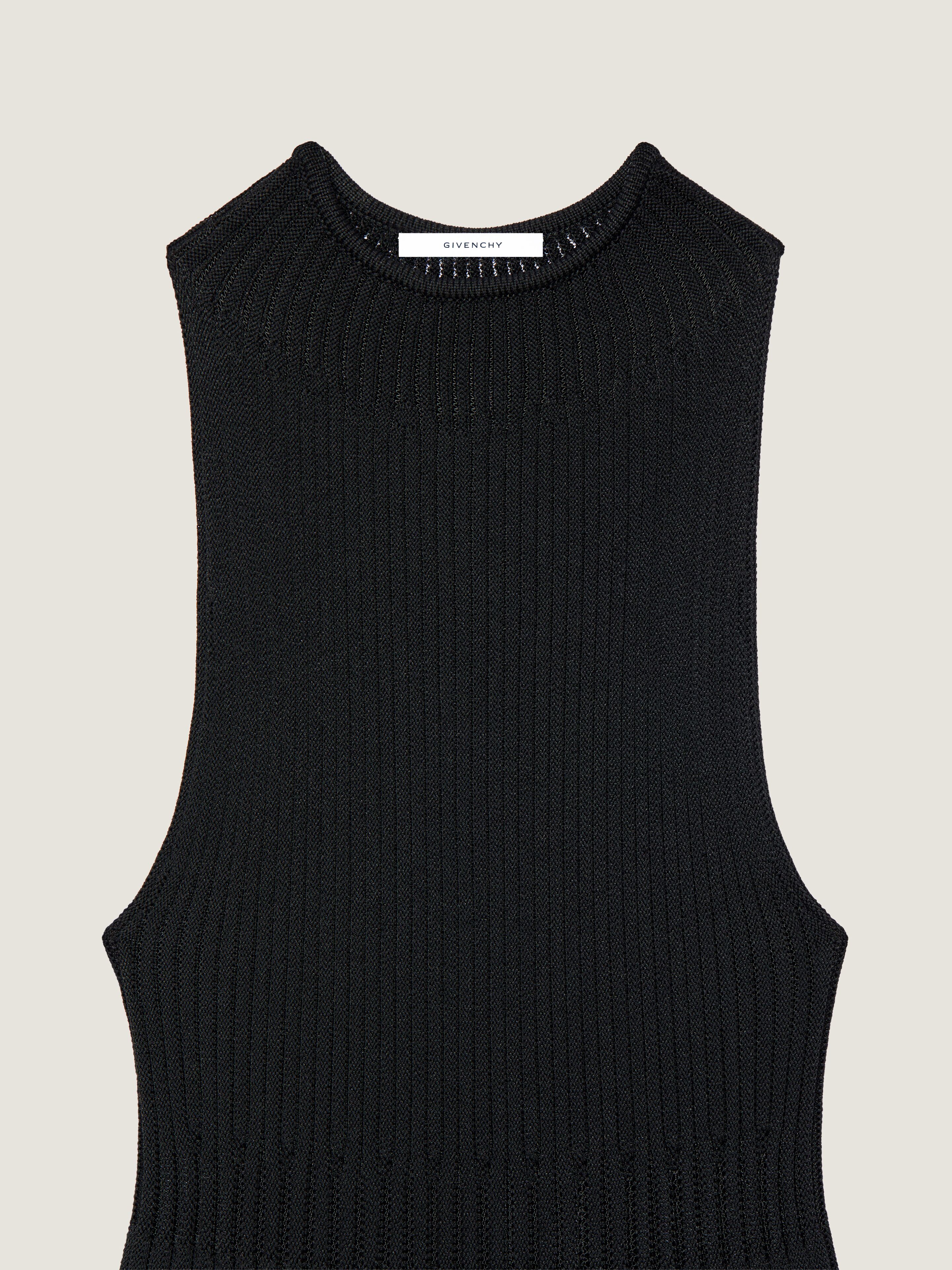 Mini dress in knit with sheer details in - black - BW22ZU4ZUR-001