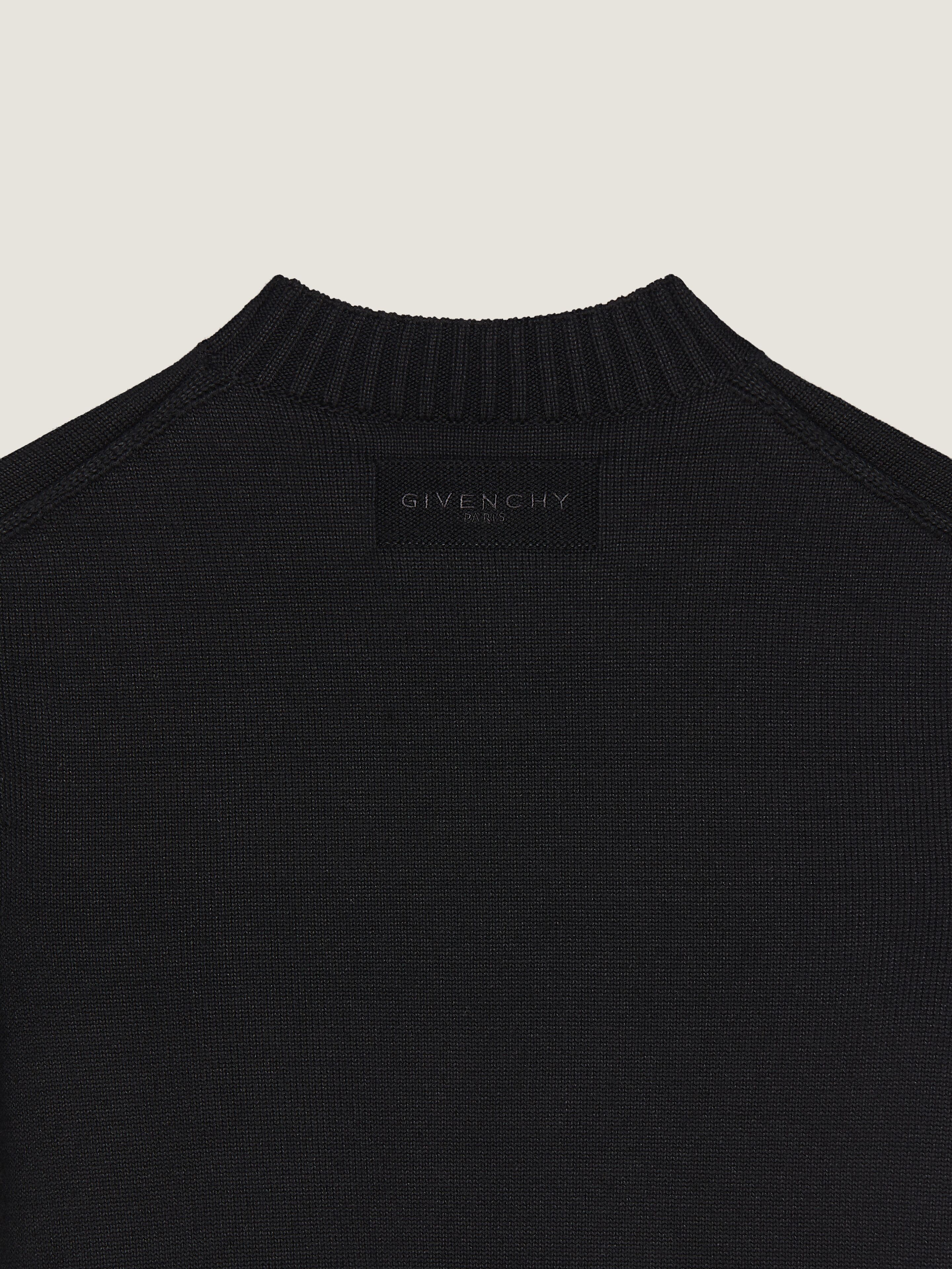 Pull froncé en laine - noir BW90WA4ZTV-001 | GIVENCHY FR