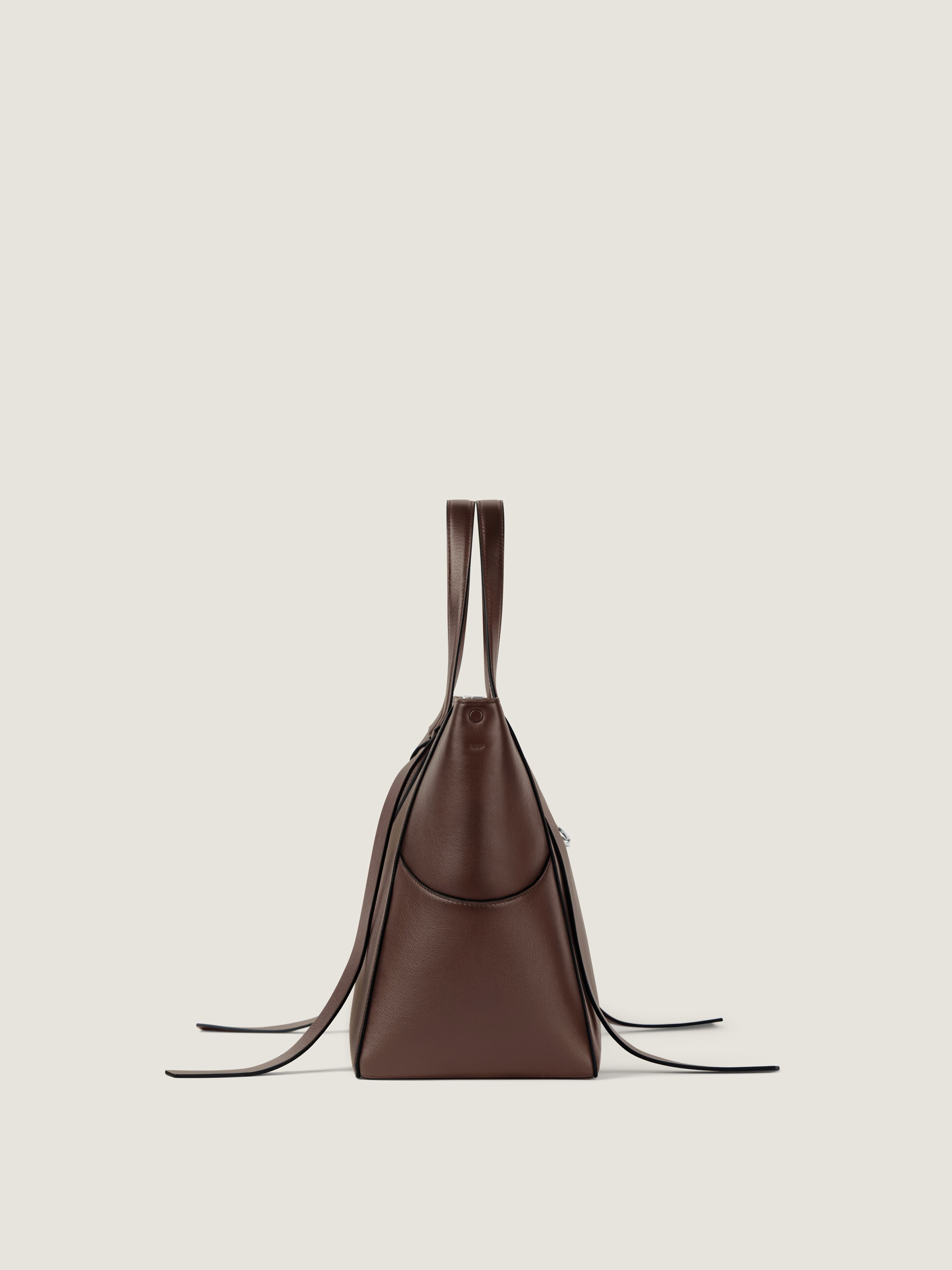 Large The Snatch bag in grained leather in - dark brown