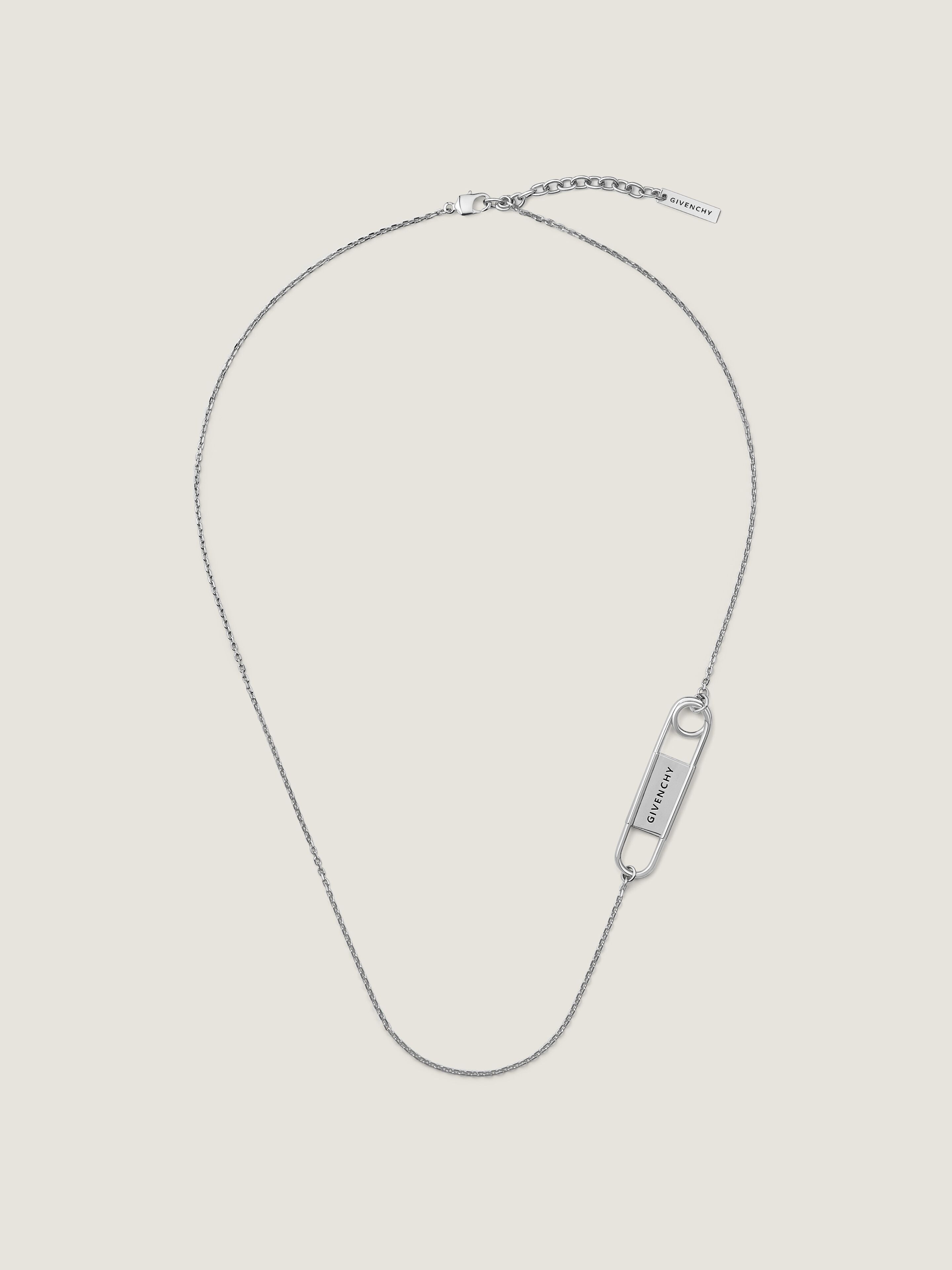 Givenchy Pin Necklace In Metal In Silver