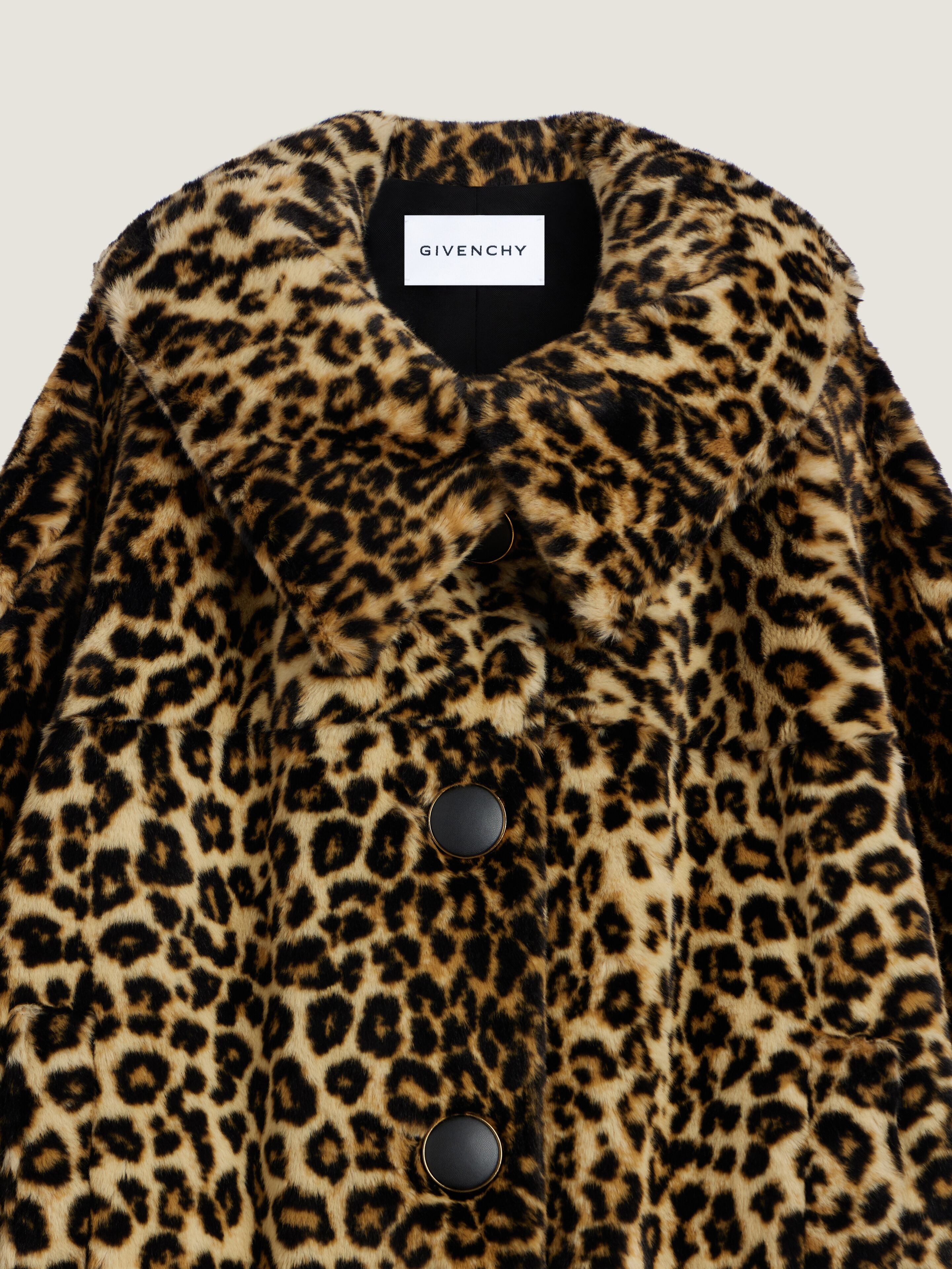 Short coat in leopard faux fur in - beige camel - BWC0GX31EG-280