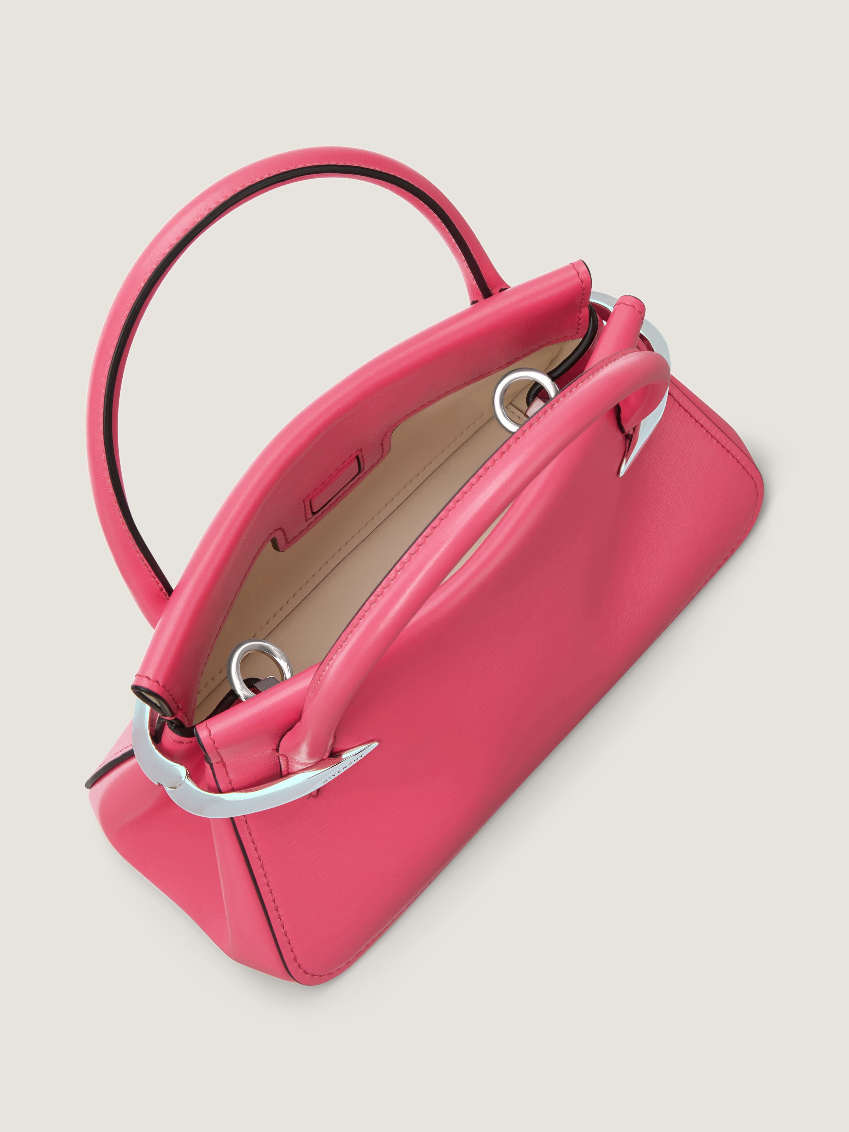 Mini Pinch bag in leather in - bright peach - BB515JB2DE-814