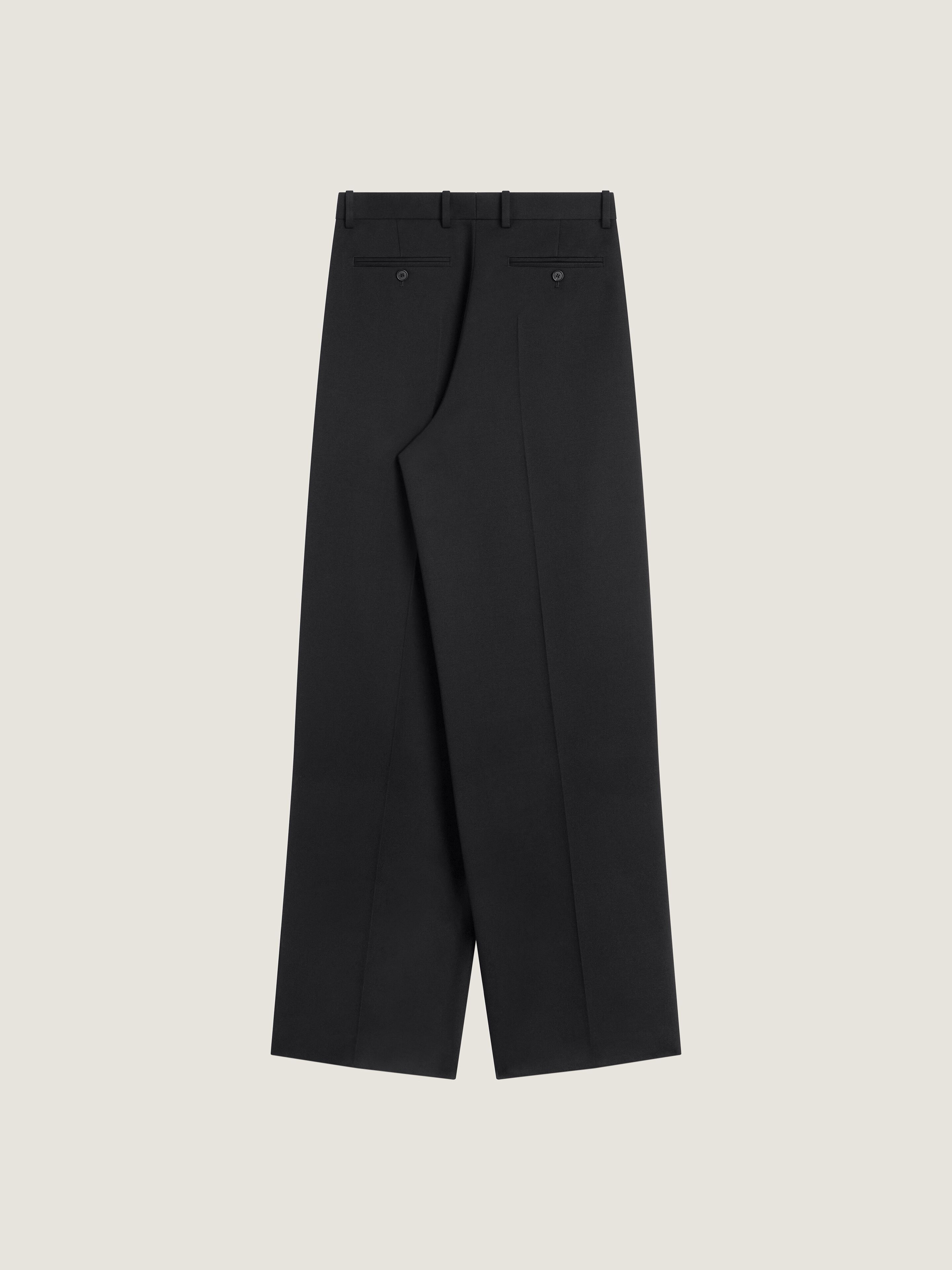 Double pleat pants in wool in - dark grey - BW51AH16WV-021