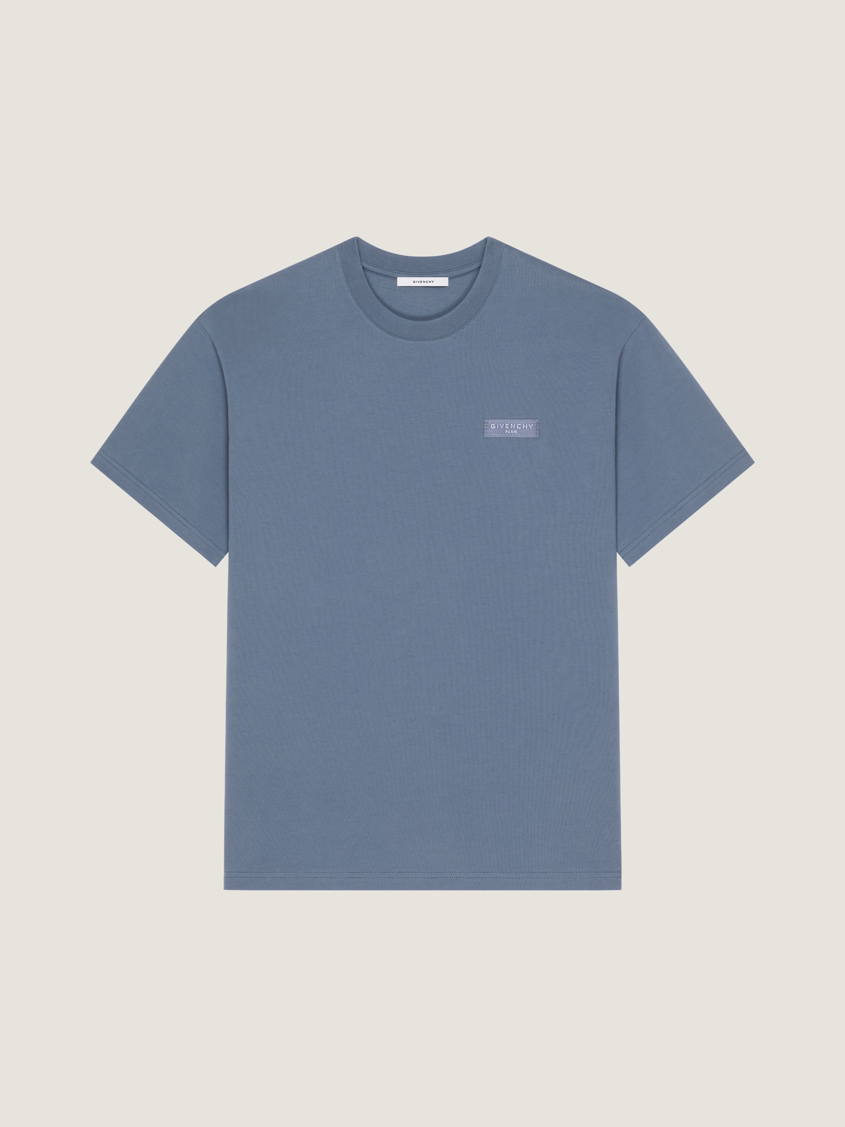 T-shirt in cotton with Givenchy Paris gros grain in - military
