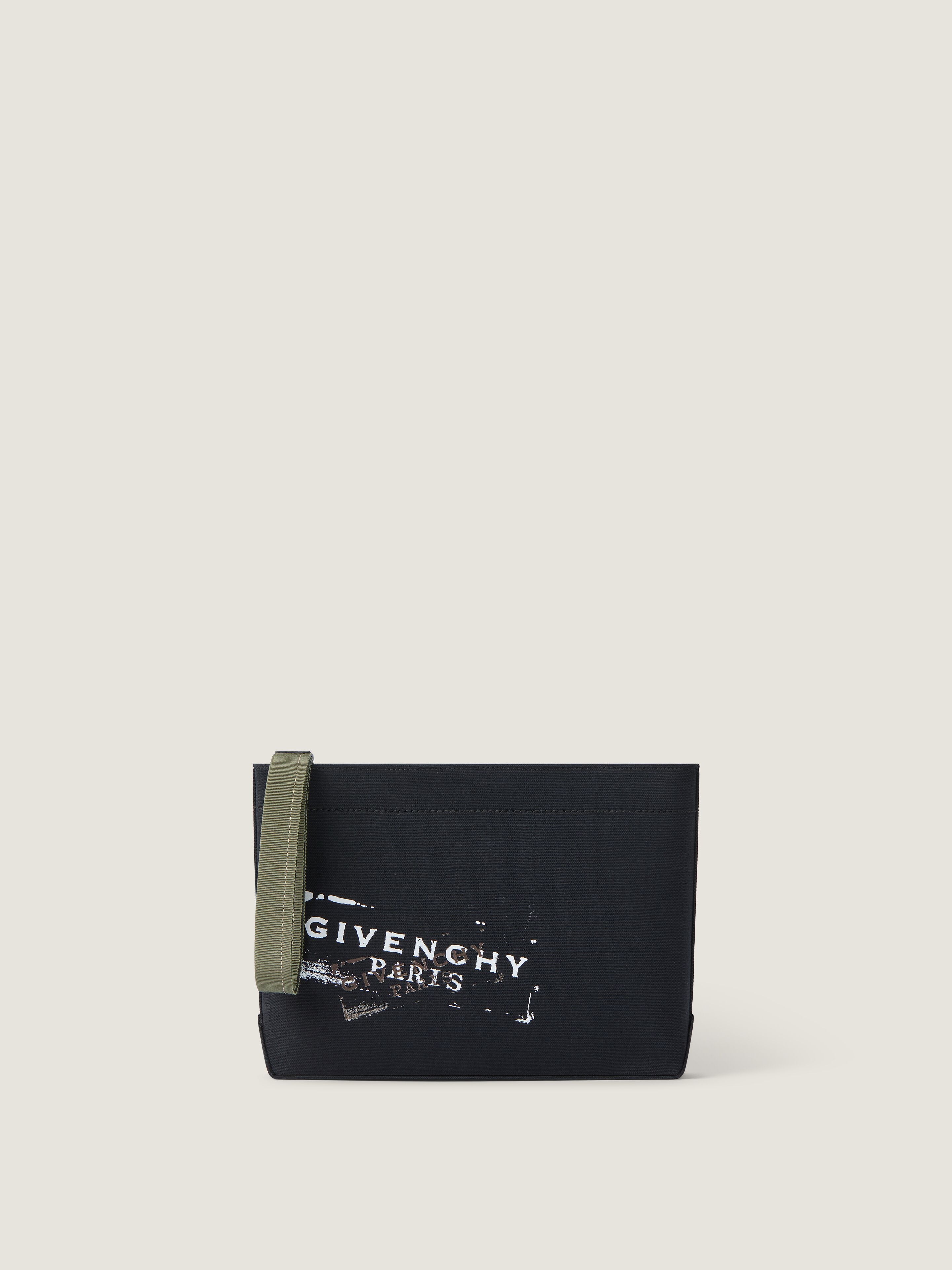 Givenchy Tote Pouch In Canvas In Black