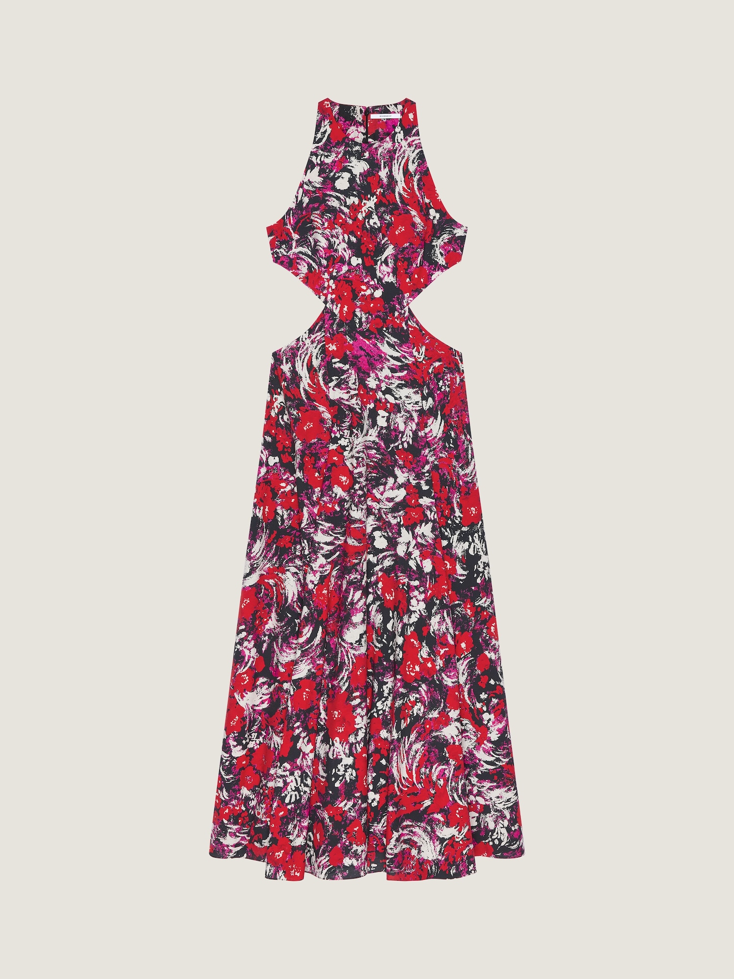 Slashed dress with floral print in - fuchsia - BW22PS16F6-675 