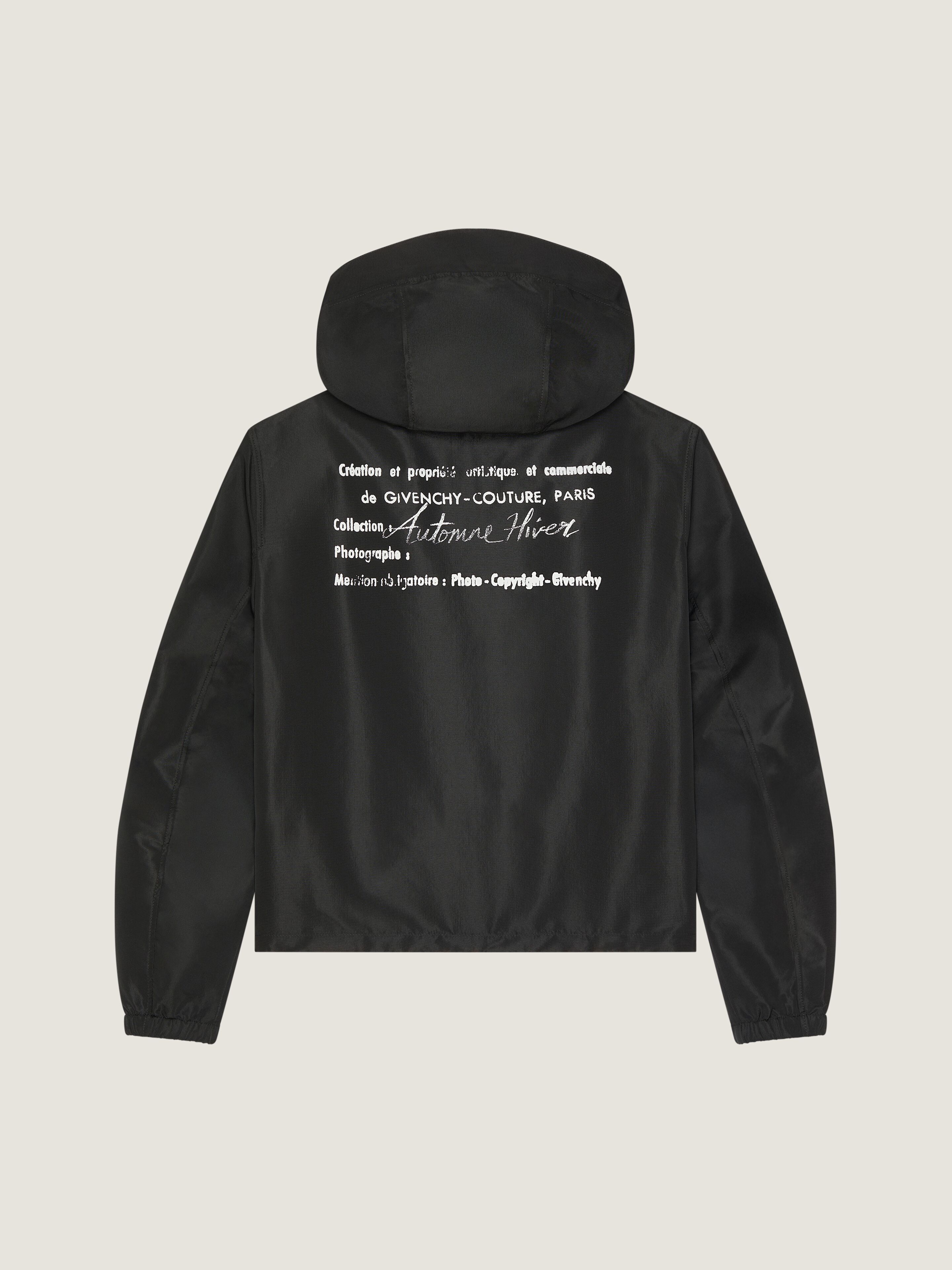 Windbreaker in polyfaille with Archive print | Givenchy ES | Givenchy