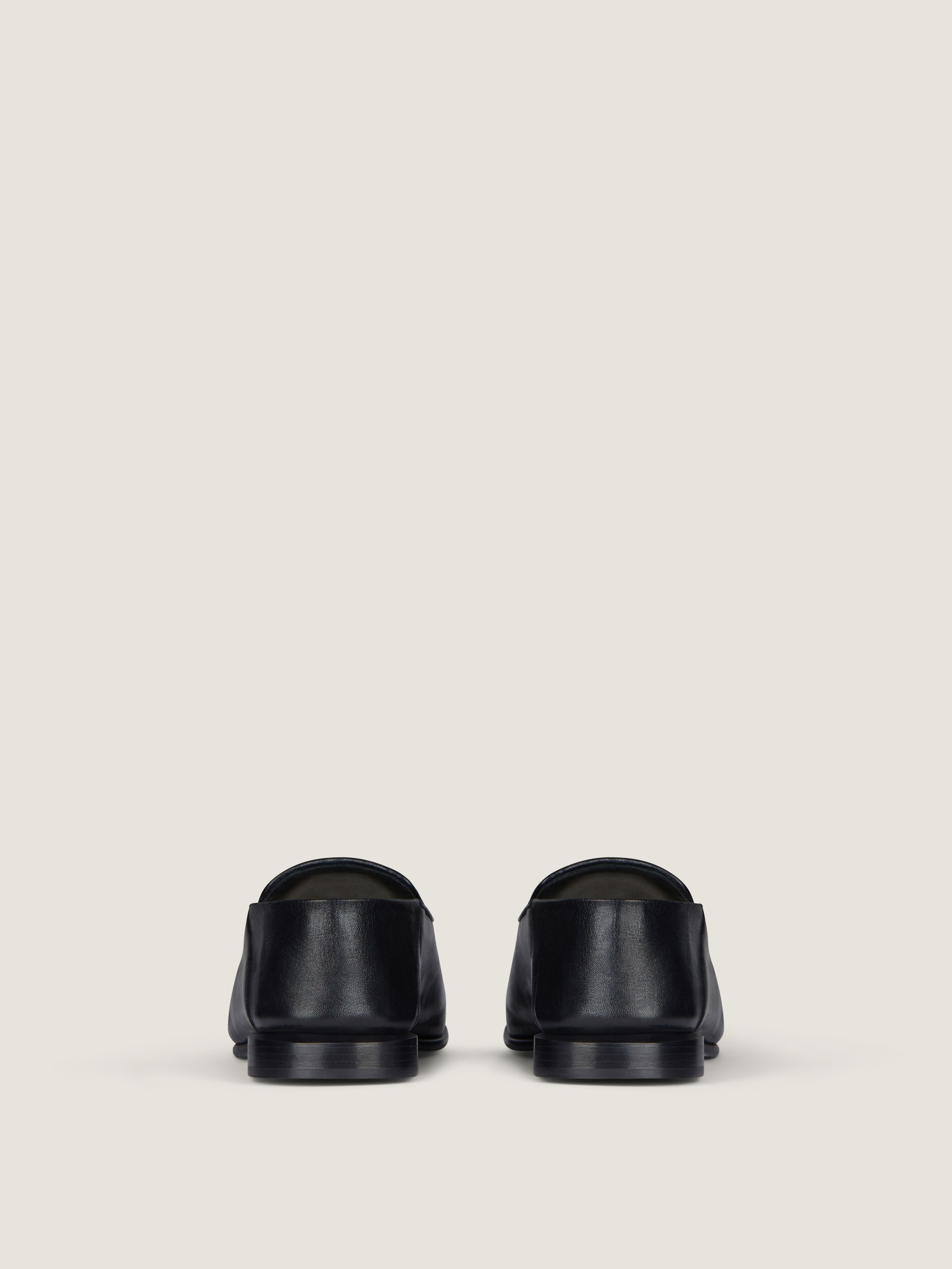 Label loafers in leather and canvas in - black/natural