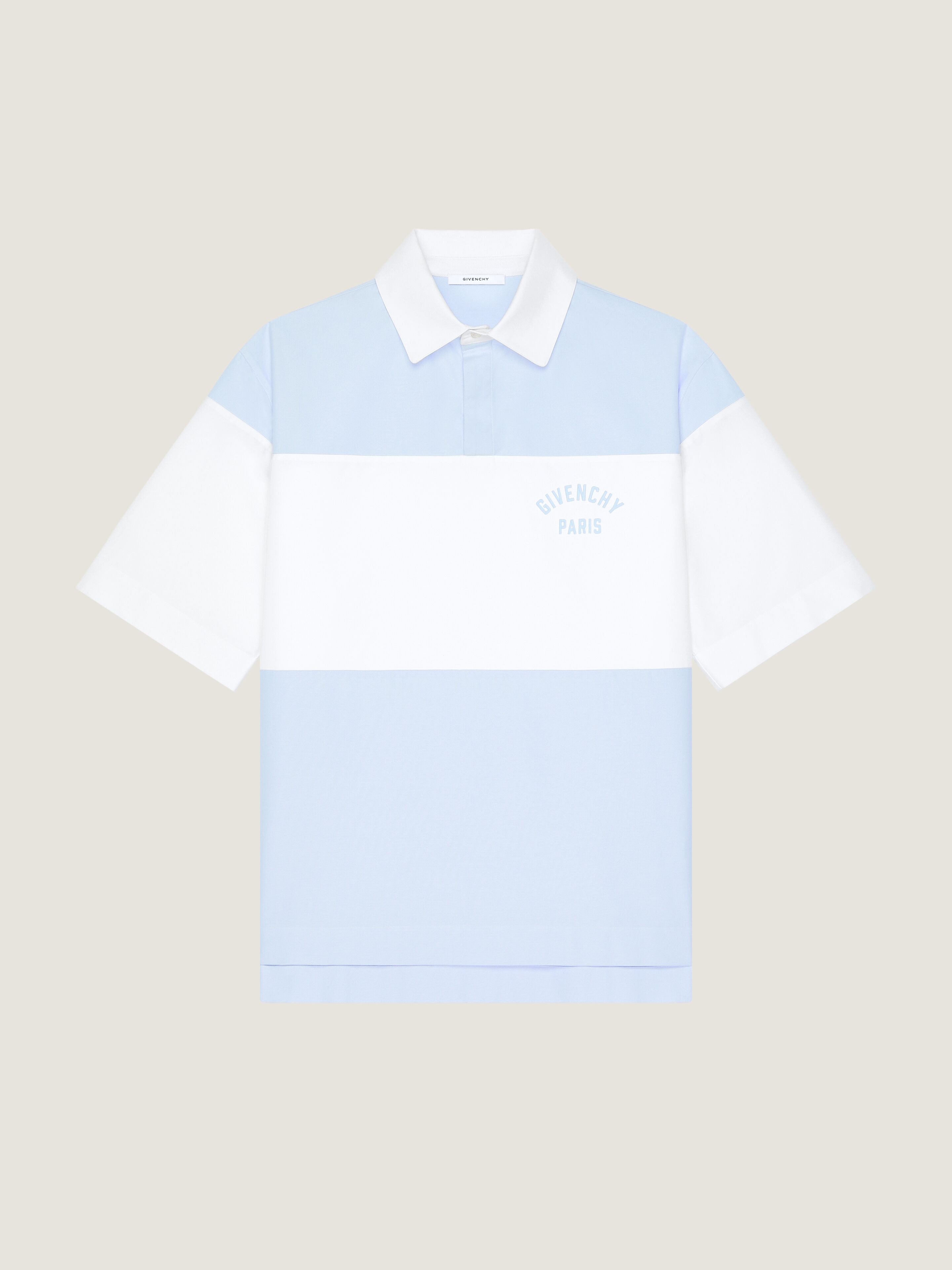 Bicolor polo in cotton with Givenchy Paris embroidery | Givenchy