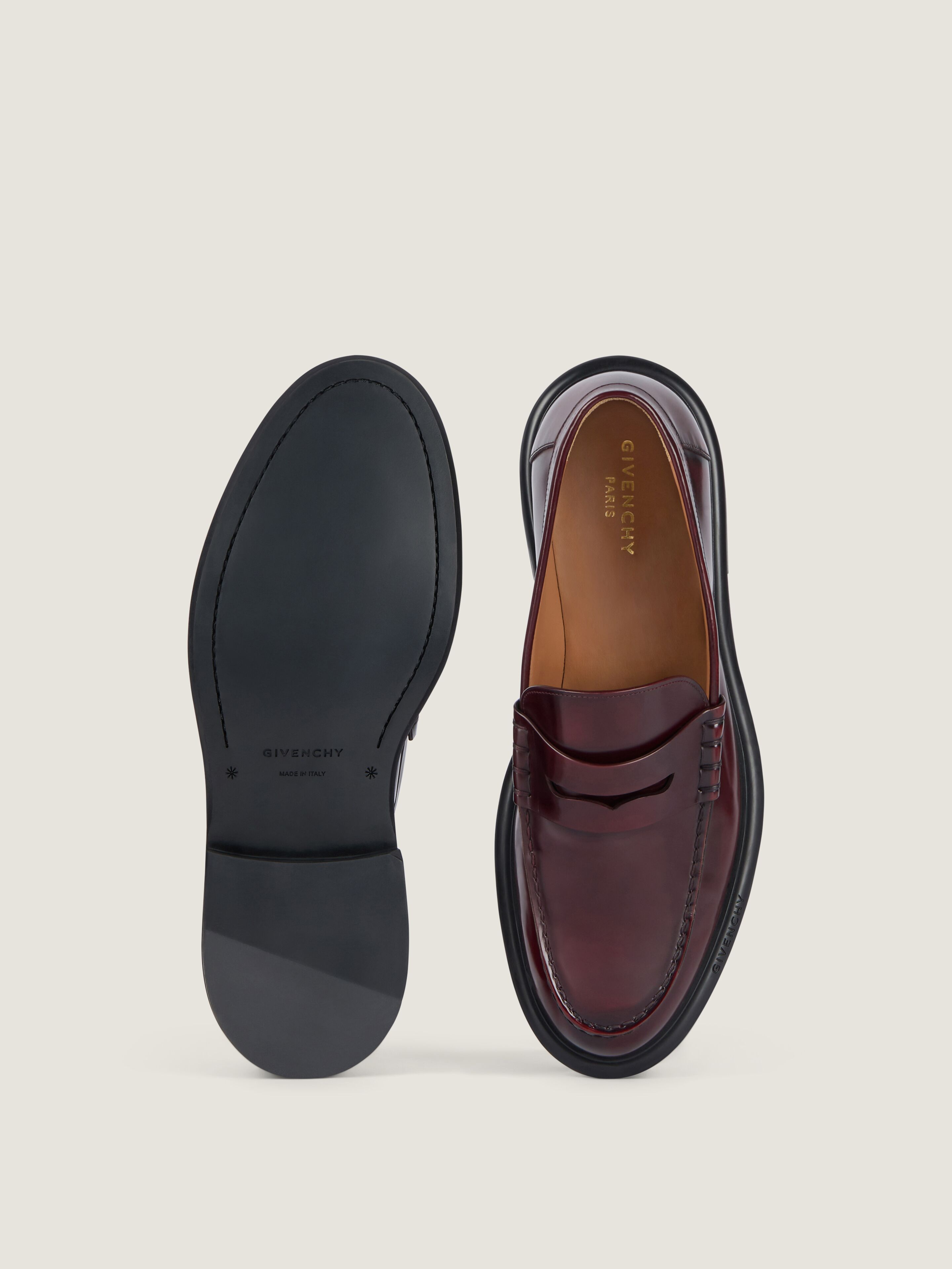 Gent loafers in brushed leather in - burgundy - BH203PH1X9-604
