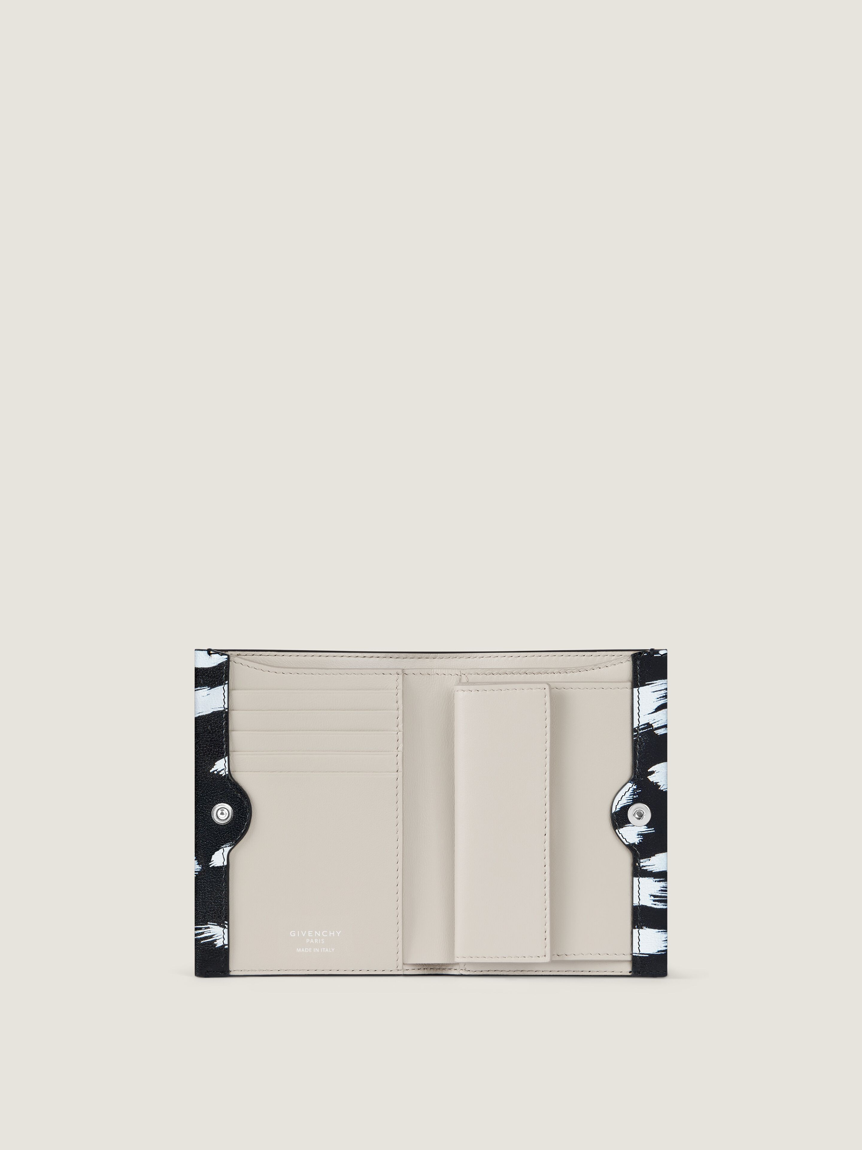 Day wallet in grained leather with animal print - black in - black