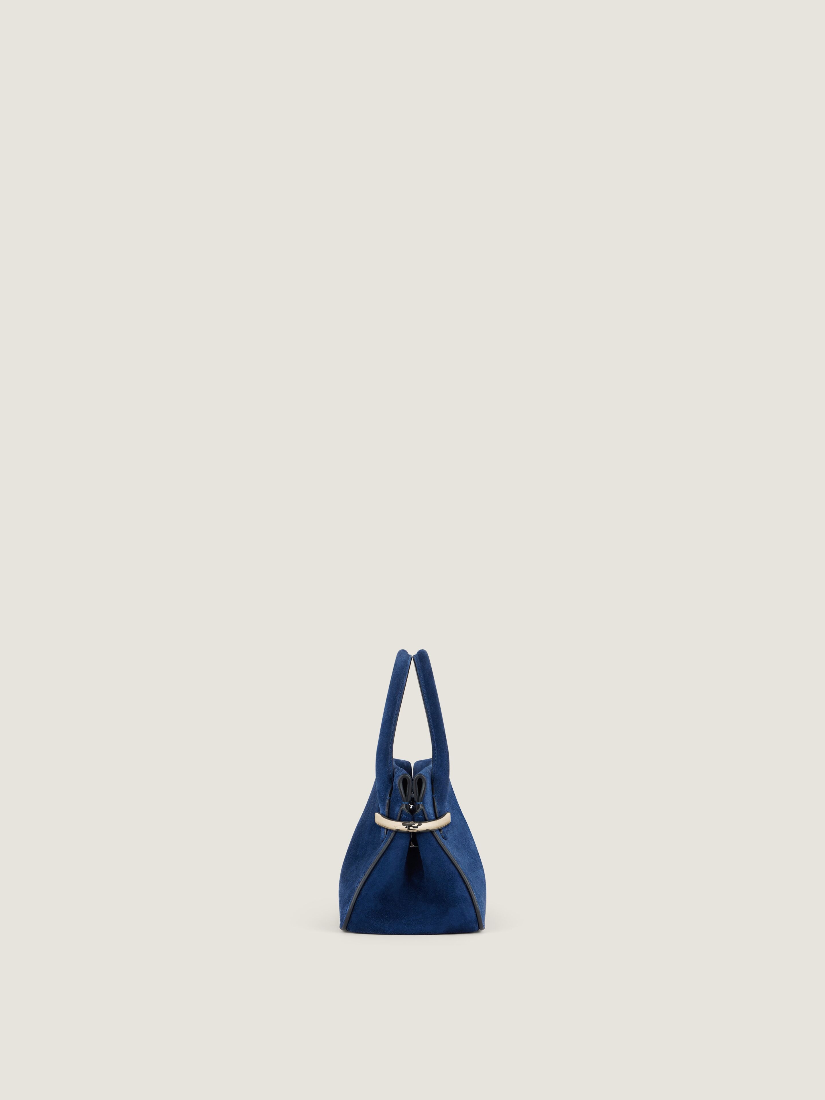 Mini Pinch bag in suede leather in - saphir blue - BB515JB2L7-470