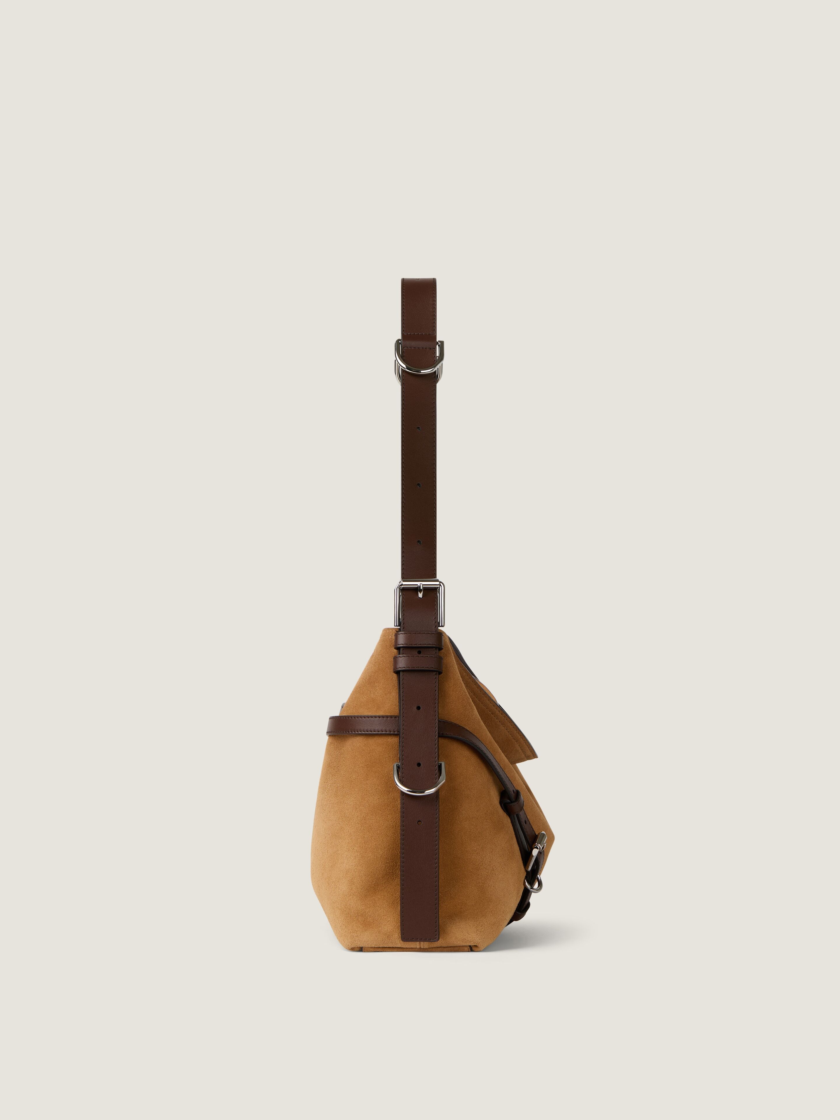 Medium Voyou bag in suede and leather in - sand - BB5131B2GJ-285