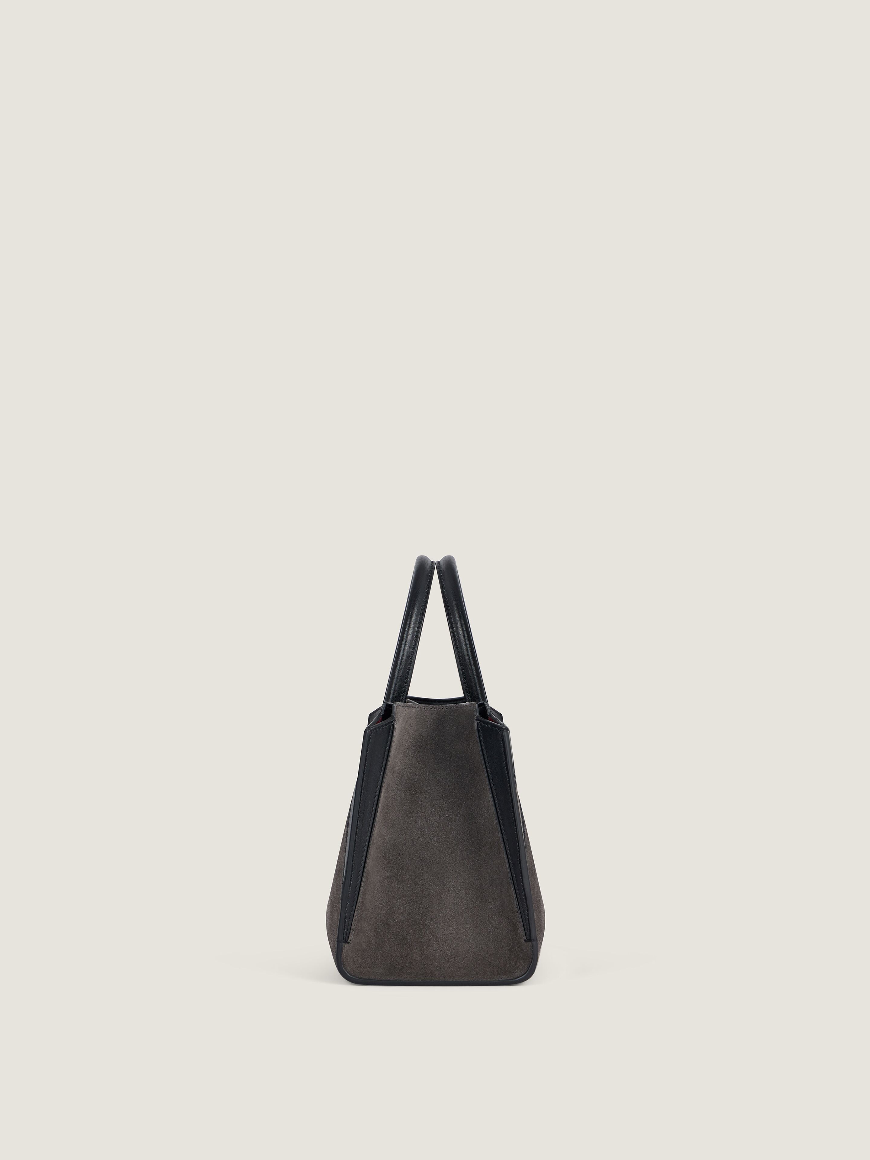 Small Antigona Catchall bag in suede leather in - dark grey