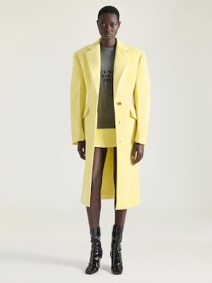 Manteau Cocoon ajusté en laine