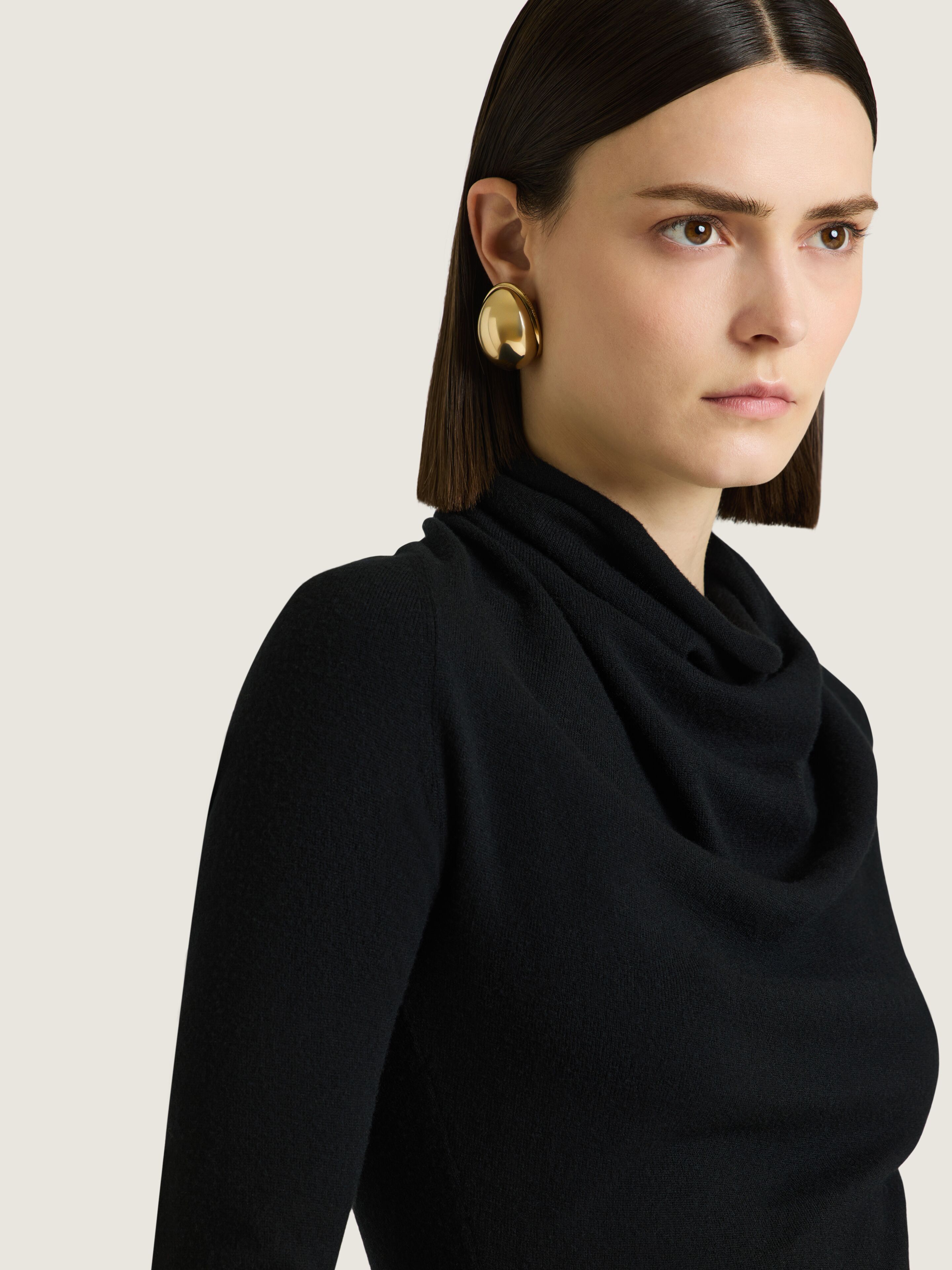 Sculpt earrings in metal in - golden yellow - BF11BHF003-710