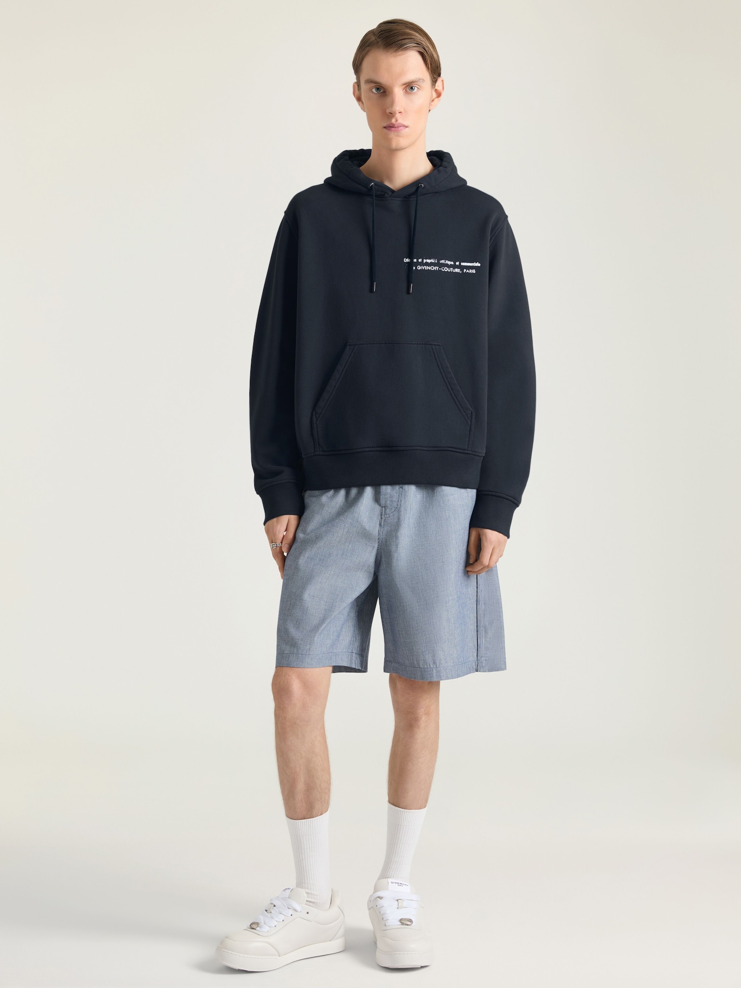 GIVENCHY クチュールシーム フリース アーカイブプリント フーディ