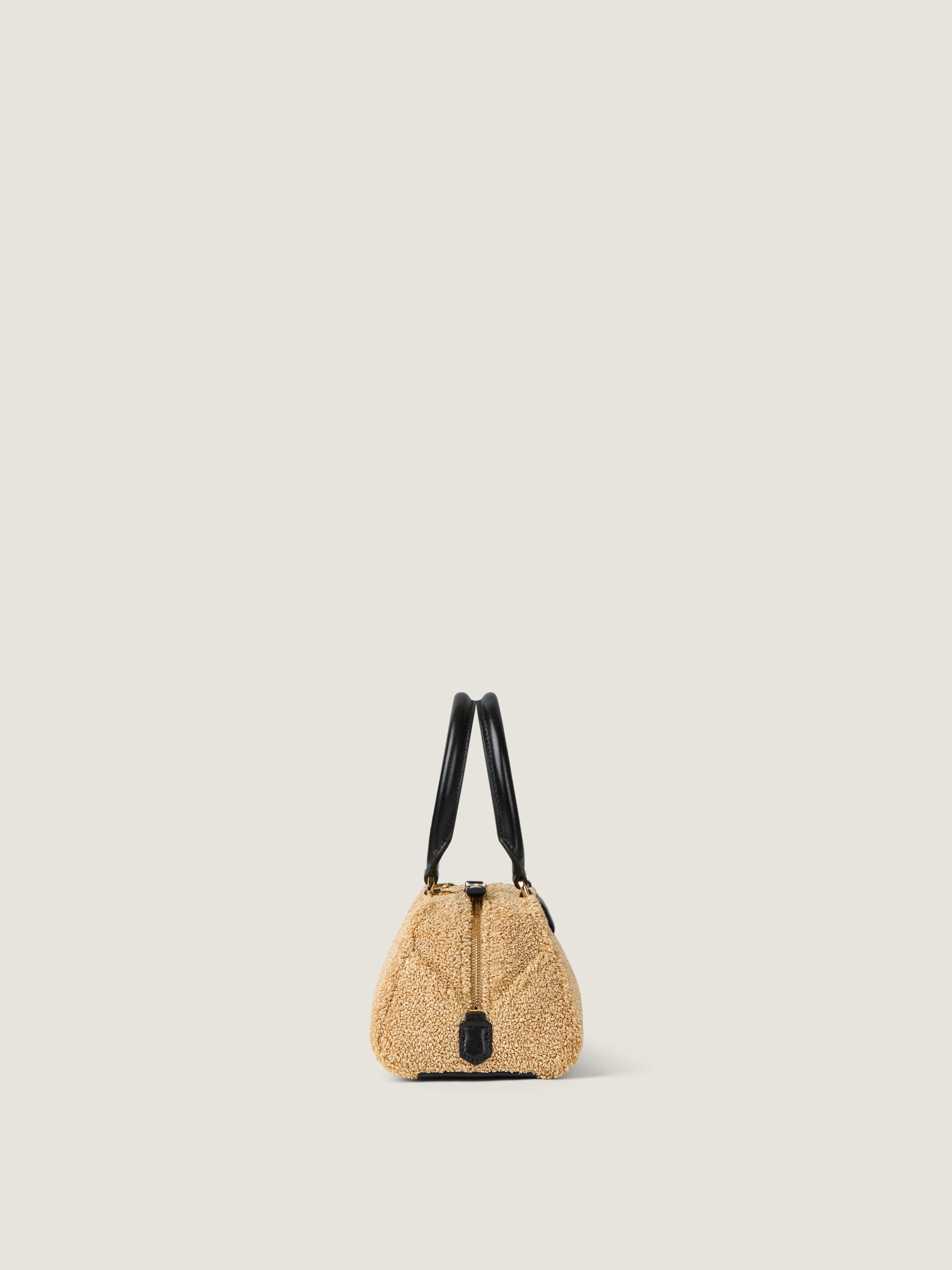 Mini Antigona East-West bag in sponge raffia in - natural