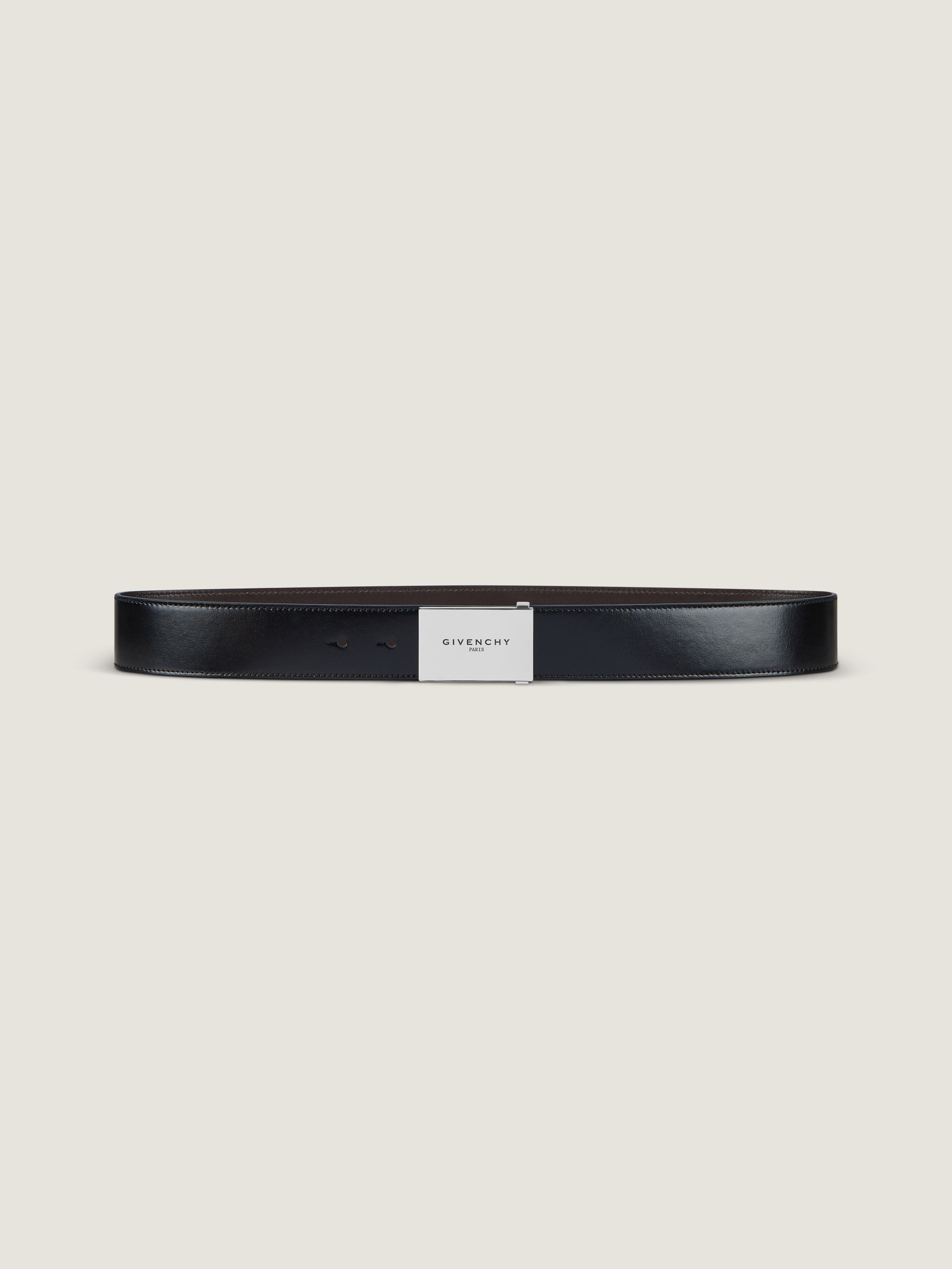 Label reversible belt in leather in - black/grey - BK407NK21Q-002